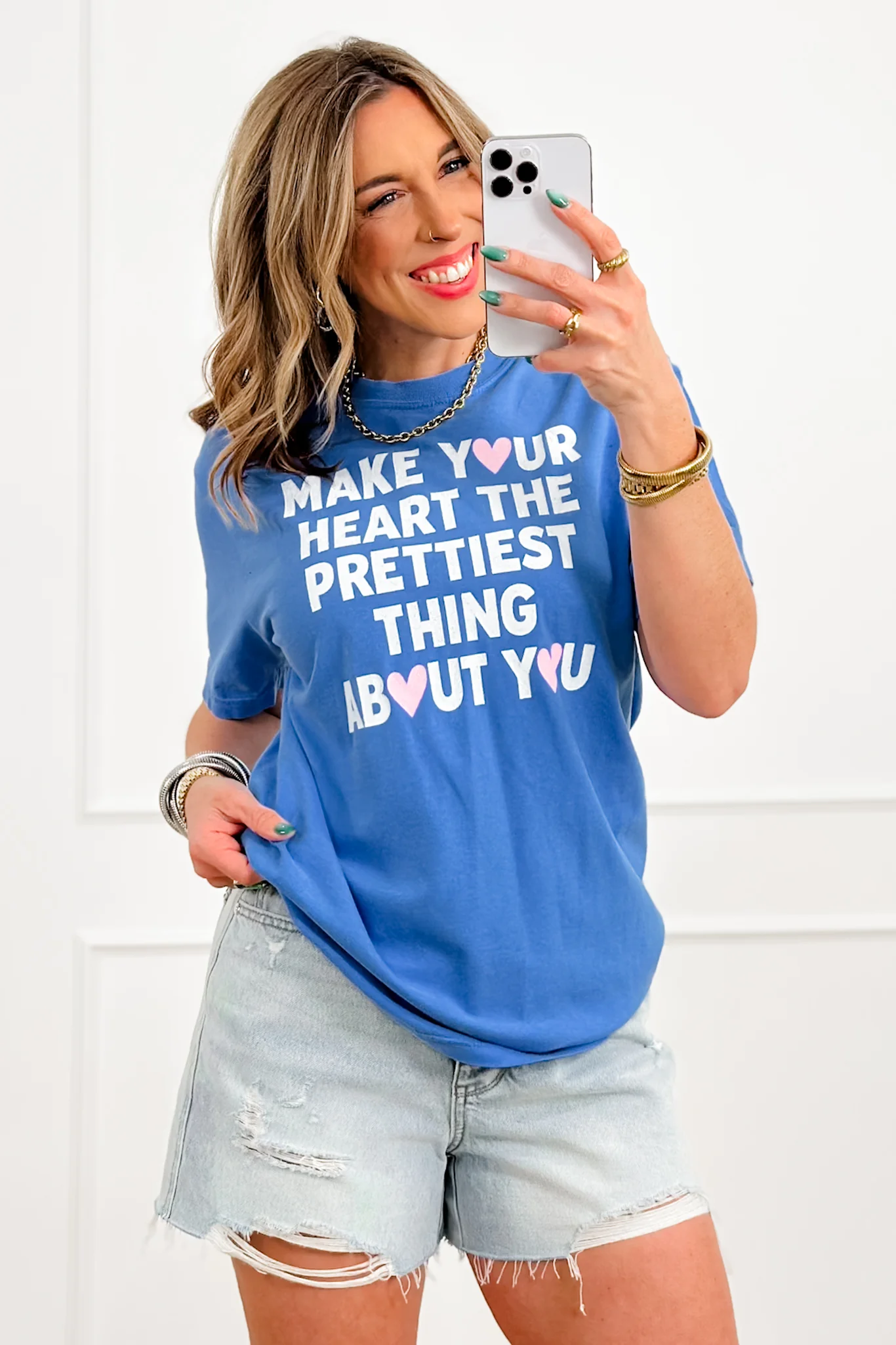 Plus/Reg Short Sleeve "Make Your Heart the Prettiest Thing About You" Graphic Tee - Image 2