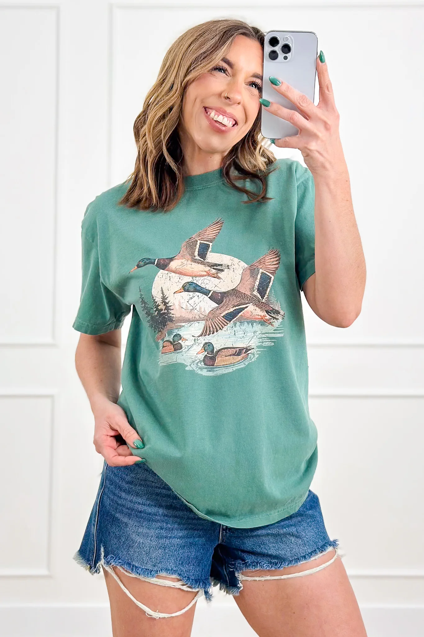 Plus/Reg Short Sleeve "Mallard Ducks" Graphic Tee - Image 3