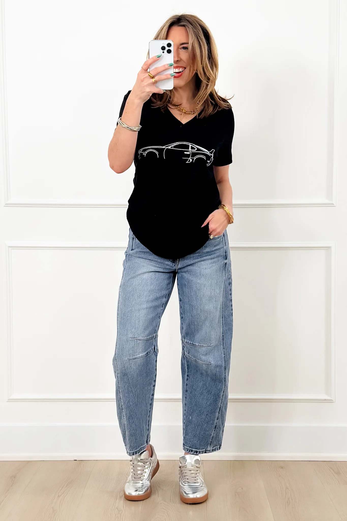 Plus/Reg Short Sleeve V Neck MK IV Supra Graphic Tee - Image 2