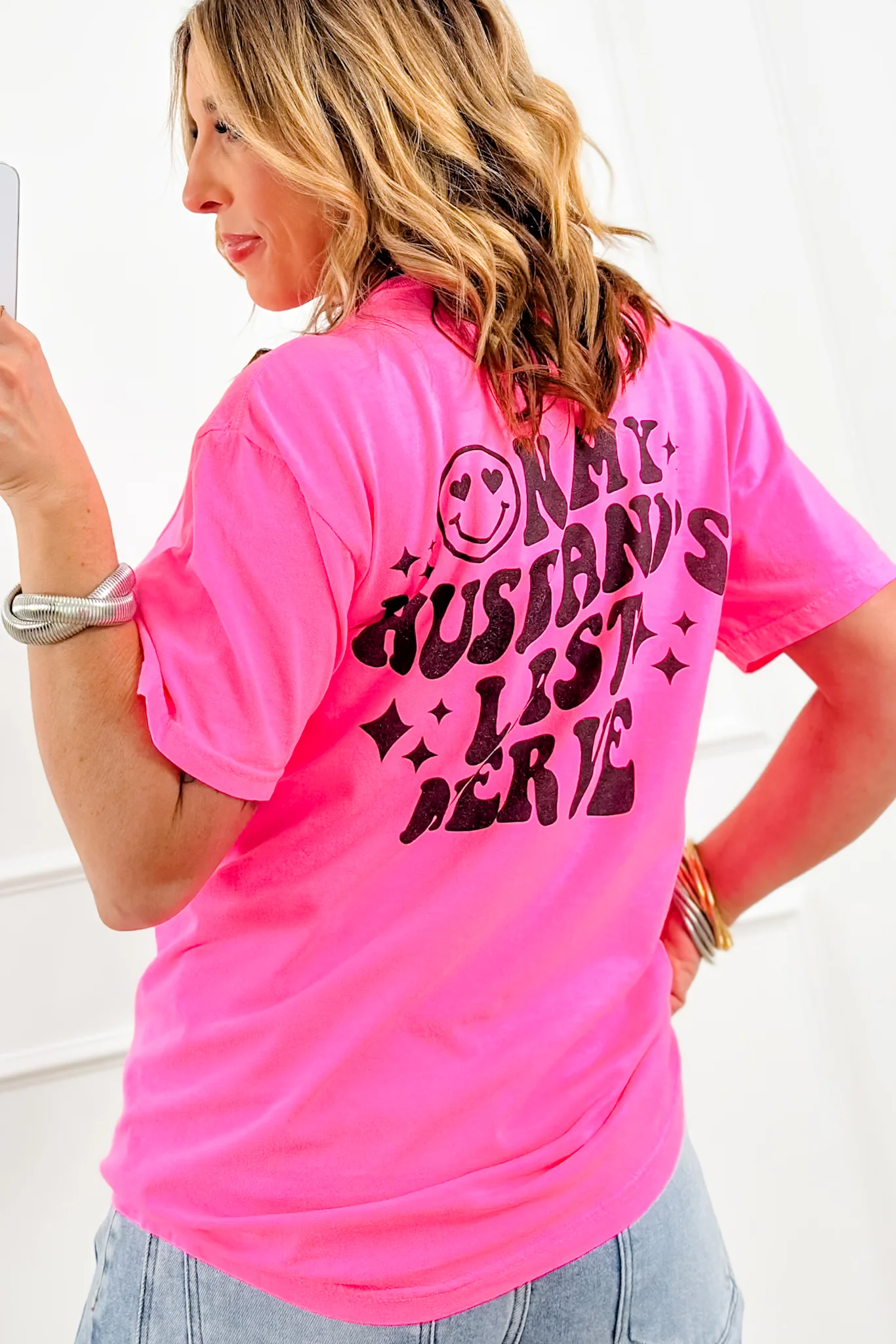 Plus/Reg Short Sleeve "On My Husband's Last Nerve" Graphic Tee - Image 4