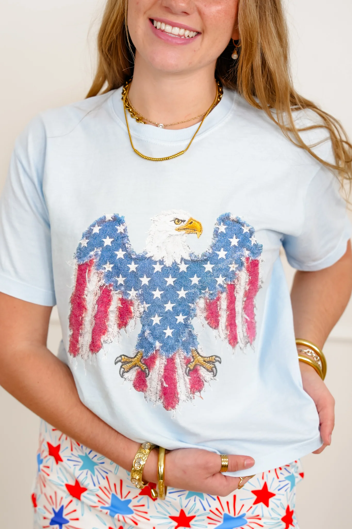 Plus/Reg Short Sleeve "Patched Eagle" Graphic Tee - Image 6