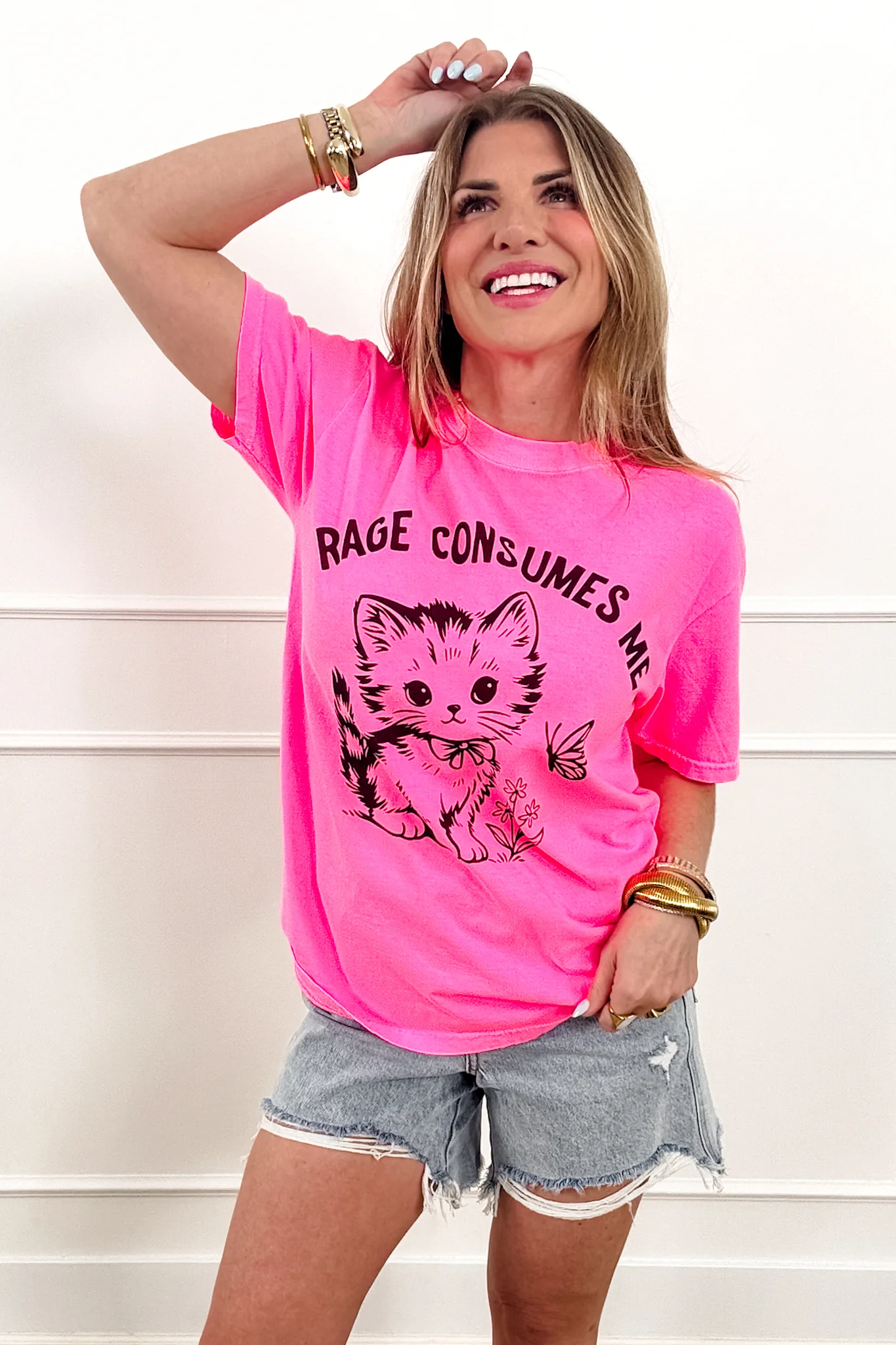 Plus/Reg Short Sleeve "Rage Consumes Me" Graphic Tee - Image 2