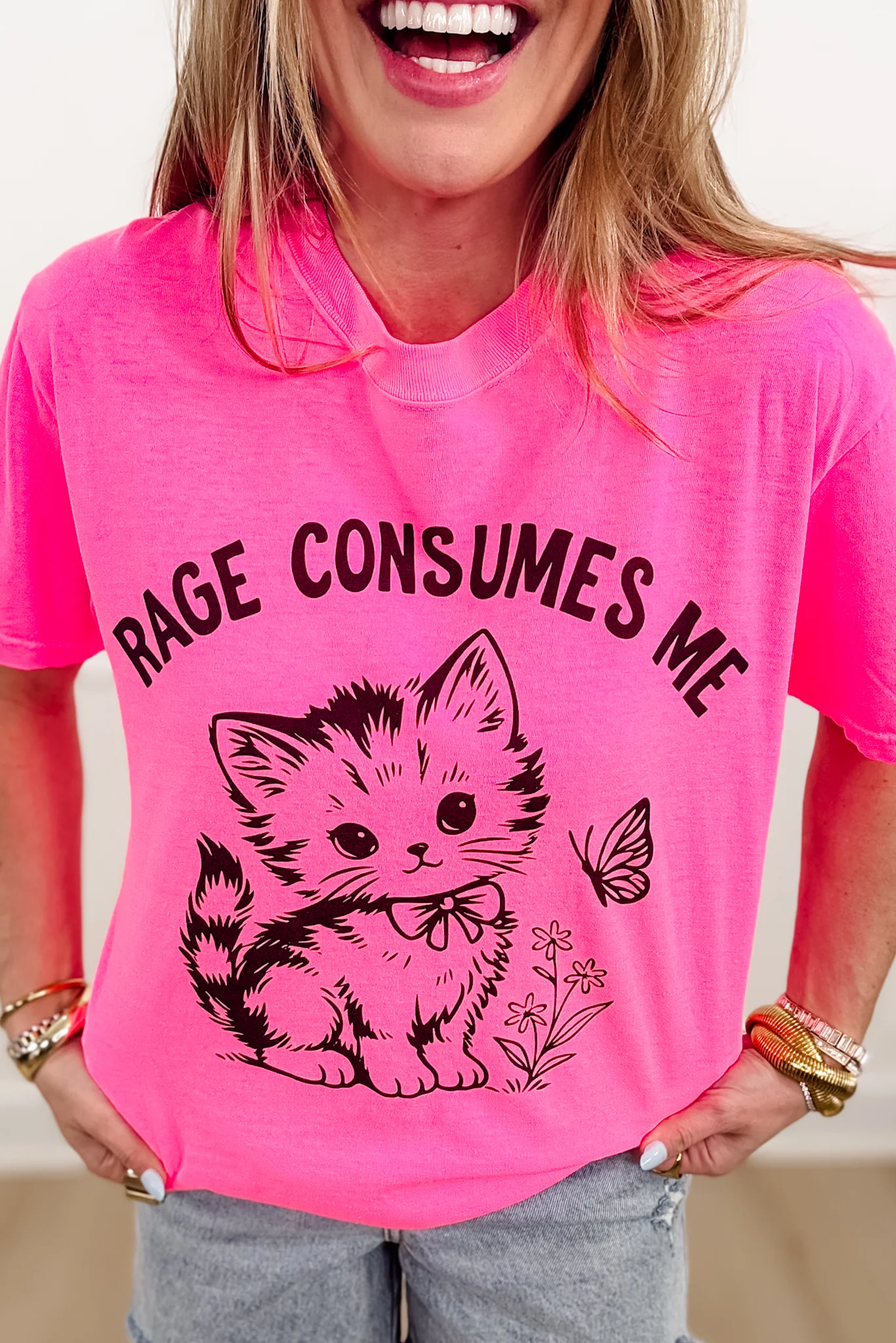 Plus/Reg Short Sleeve "Rage Consumes Me" Graphic Tee - Image 4