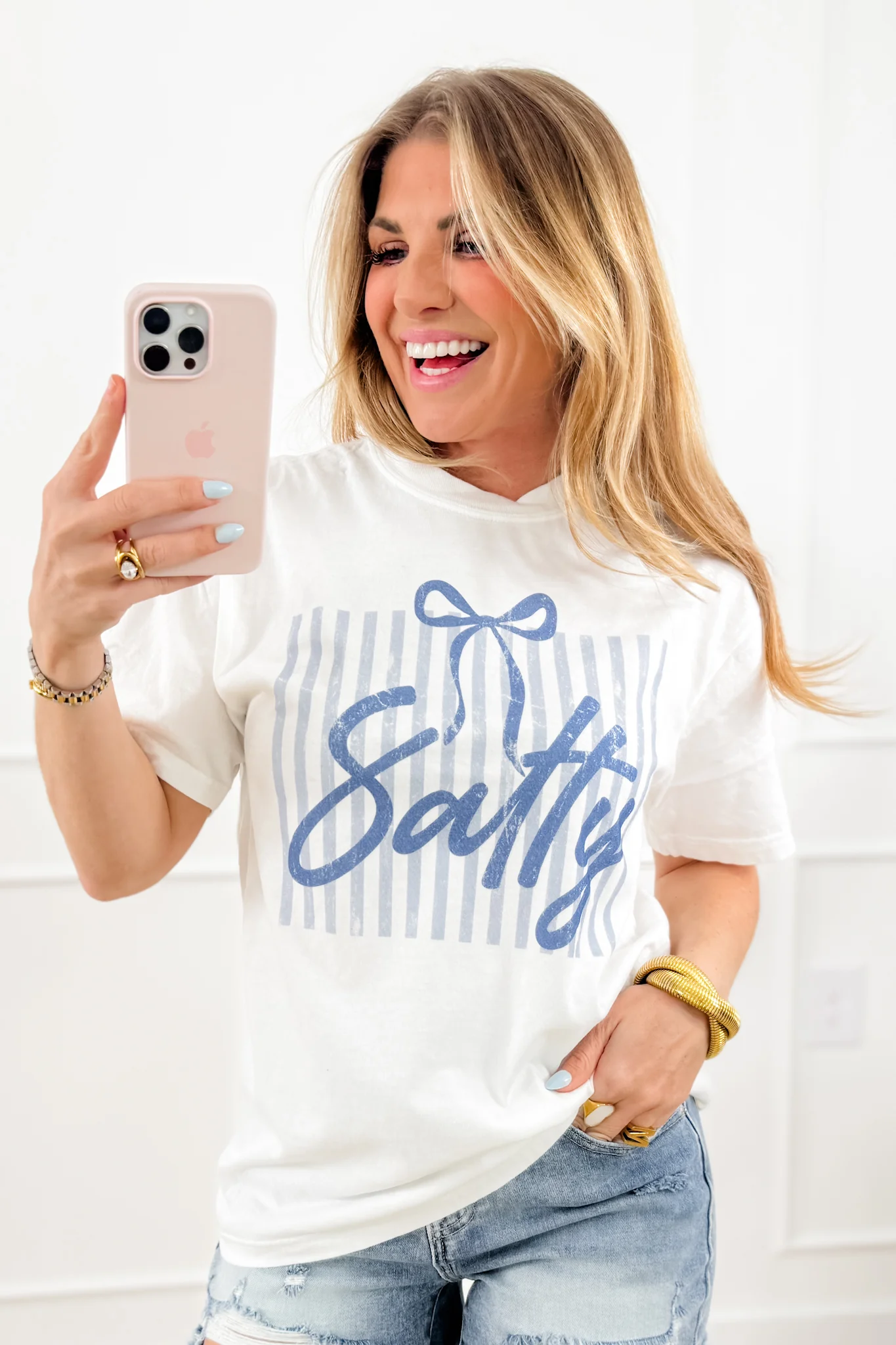 Plus/Reg Short Sleeve "Salty" Graphic Tee - Image 2