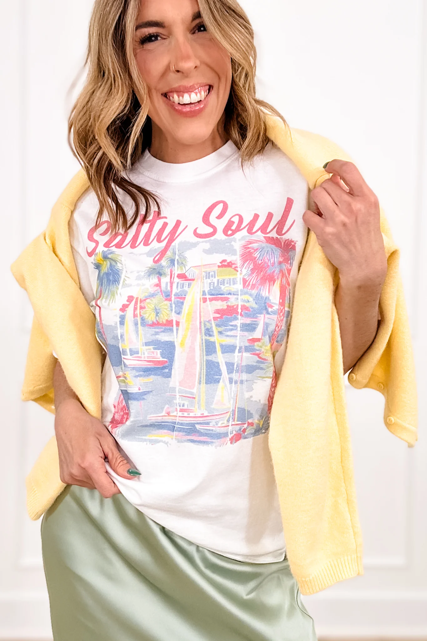 Plus/Reg Short Sleeve "Salty Soul" Graphic Tee - Image 4