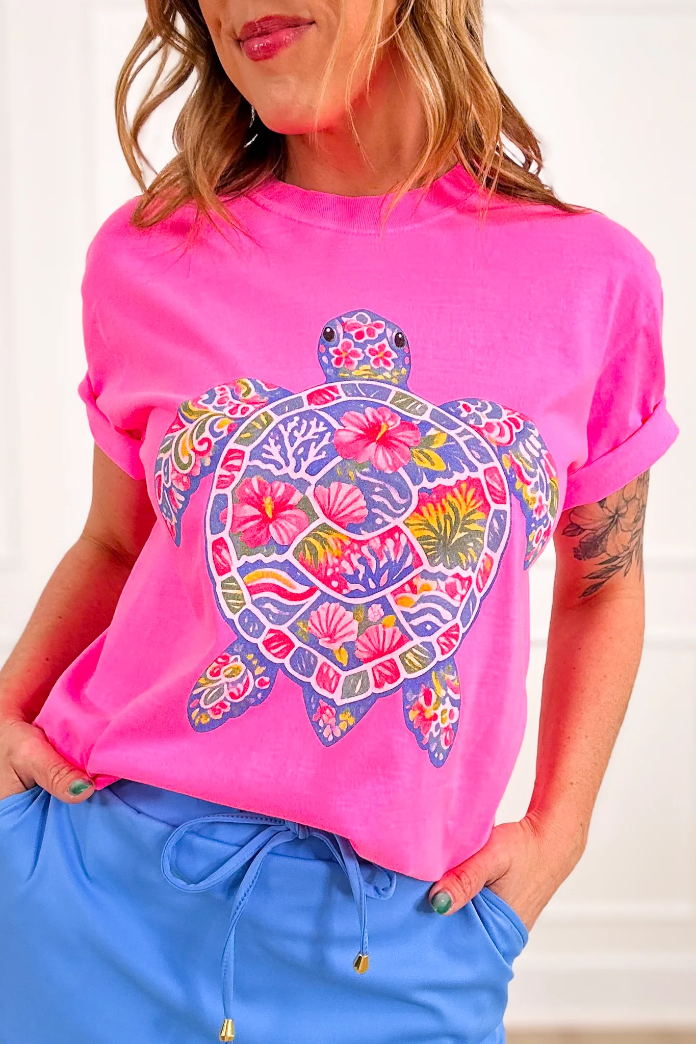 Plus/Reg Short Sleeve "Sea Turtle" Graphic Tee - Image 3
