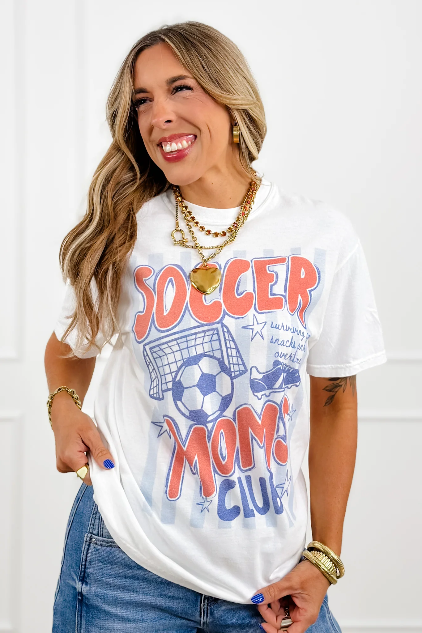 Plus/Reg Short Sleeve "Soccer Moms Club" Graphic Tee - Image 2