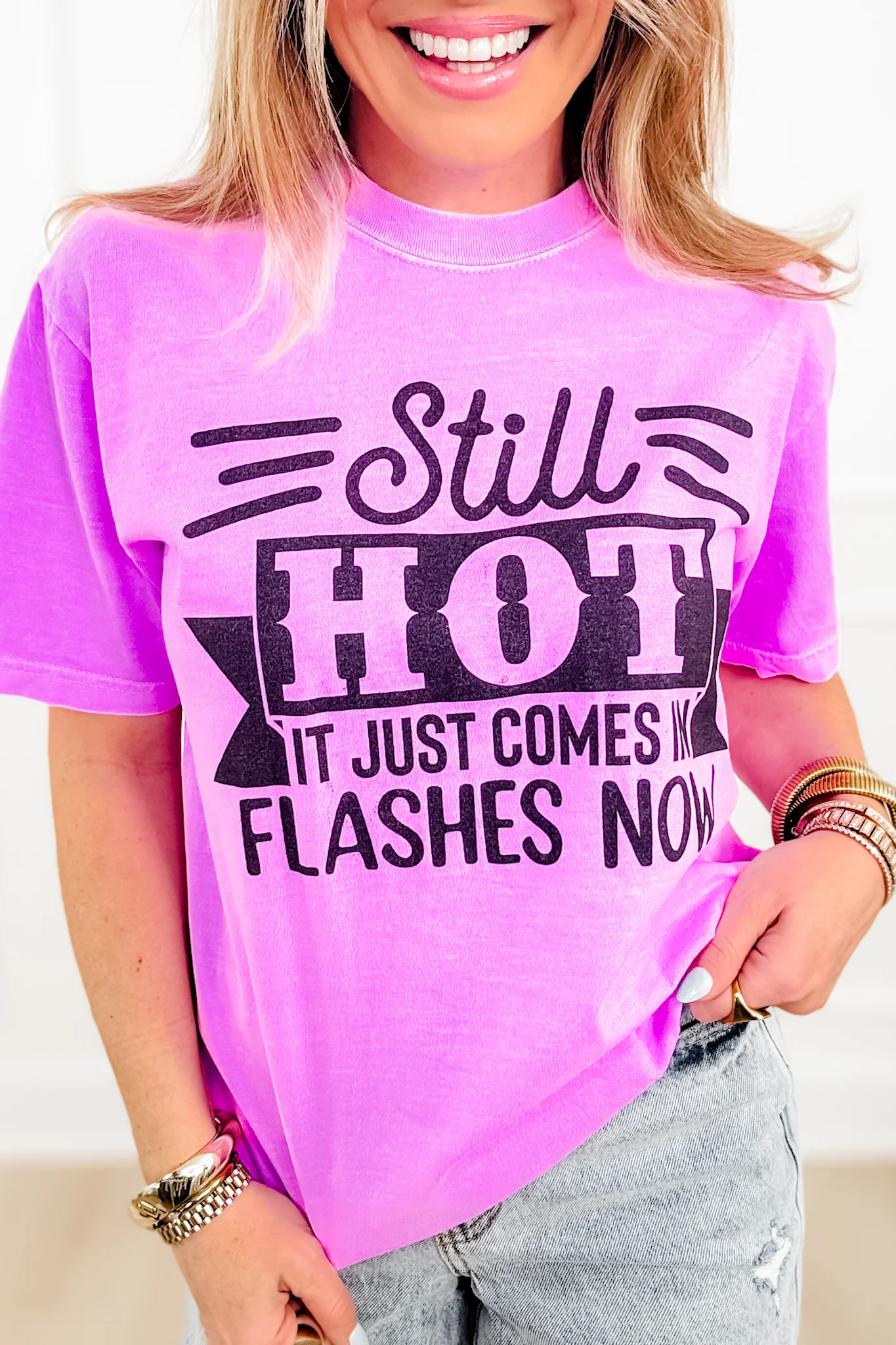 Plus/Reg Short Sleeve "Still Hot..." Graphic Tee - Image 2