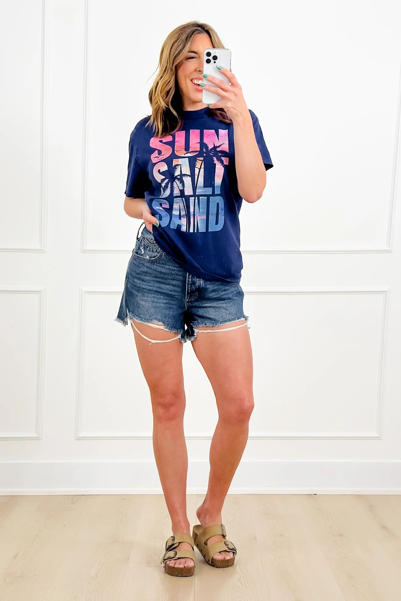 Plus/Reg Short Sleeve "Sun Salt Sand" Graphic Tee - Image 2