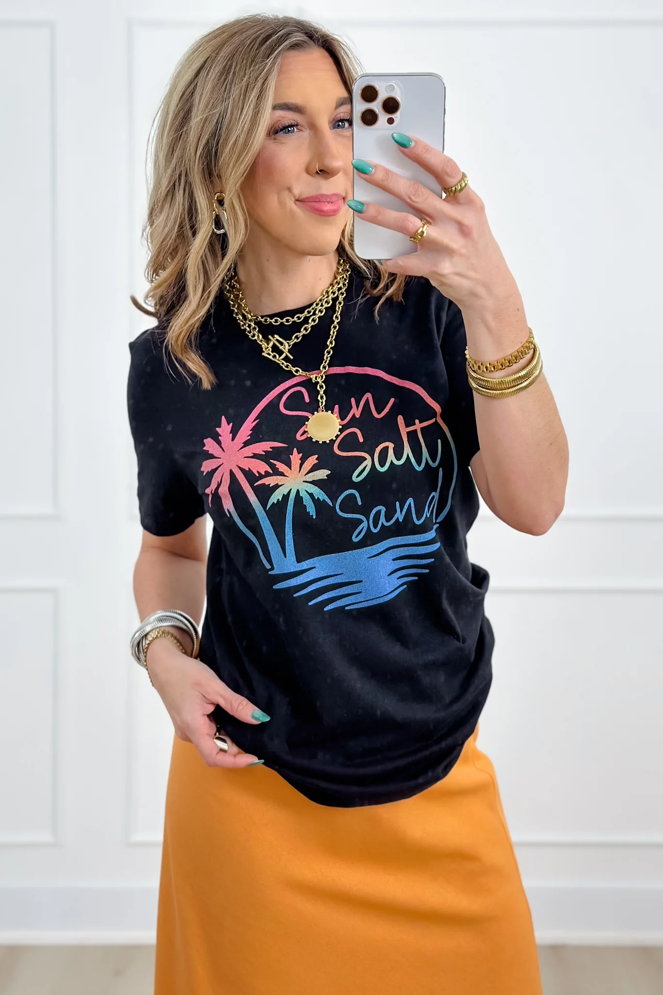Plus/Reg Short Sleeve "Sun Salt Sand" Graphic Tee - Image 3