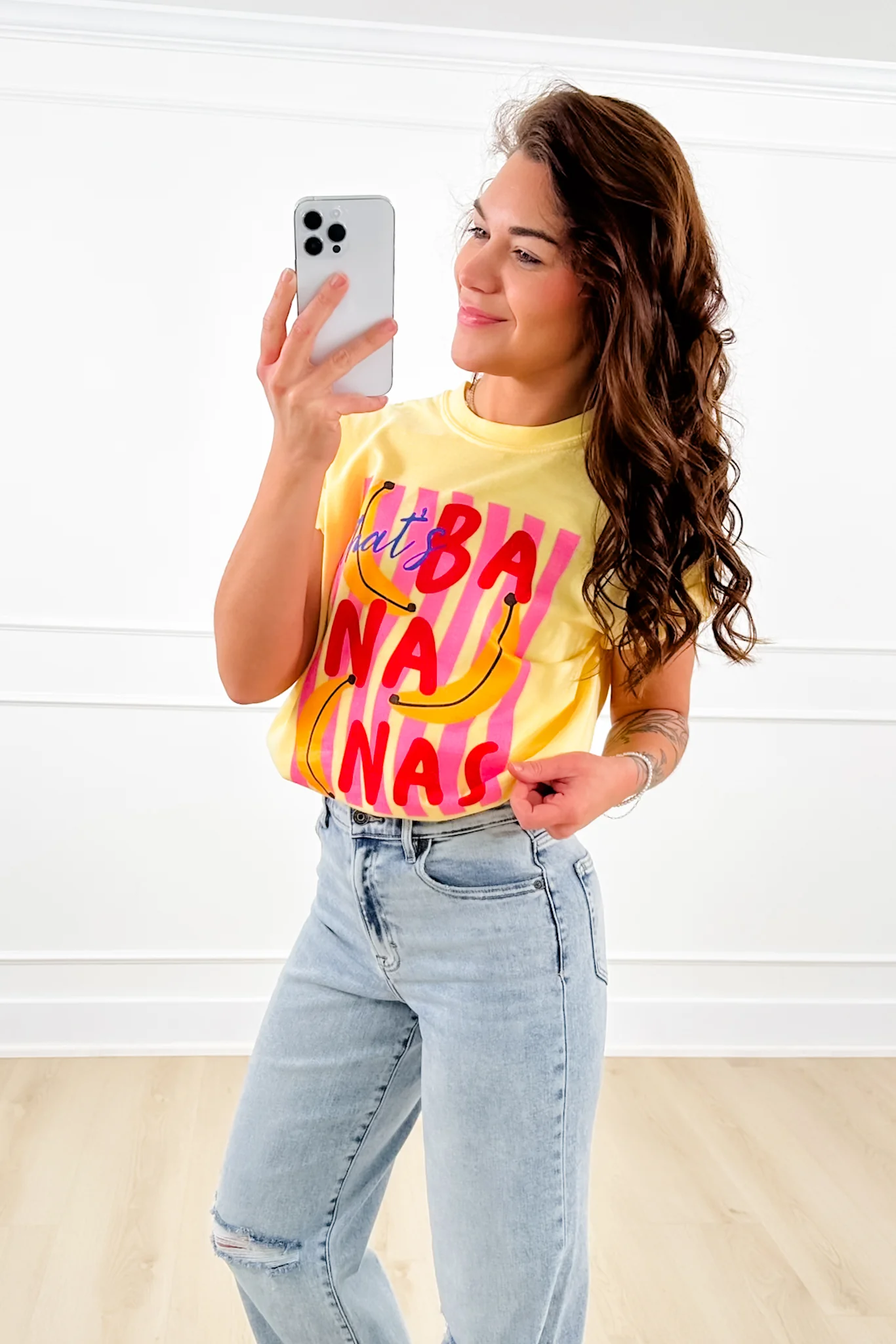 Plus/Reg Short Sleeve "That's Bananas" Graphic Tee - Image 2