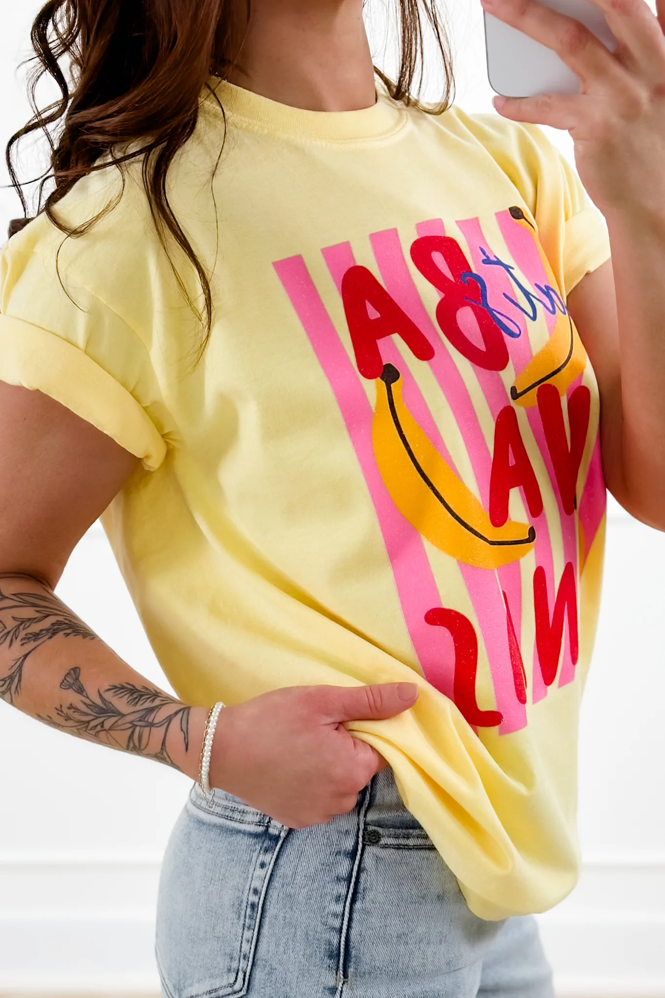 Plus/Reg Short Sleeve "That's Bananas" Graphic Tee - Image 8