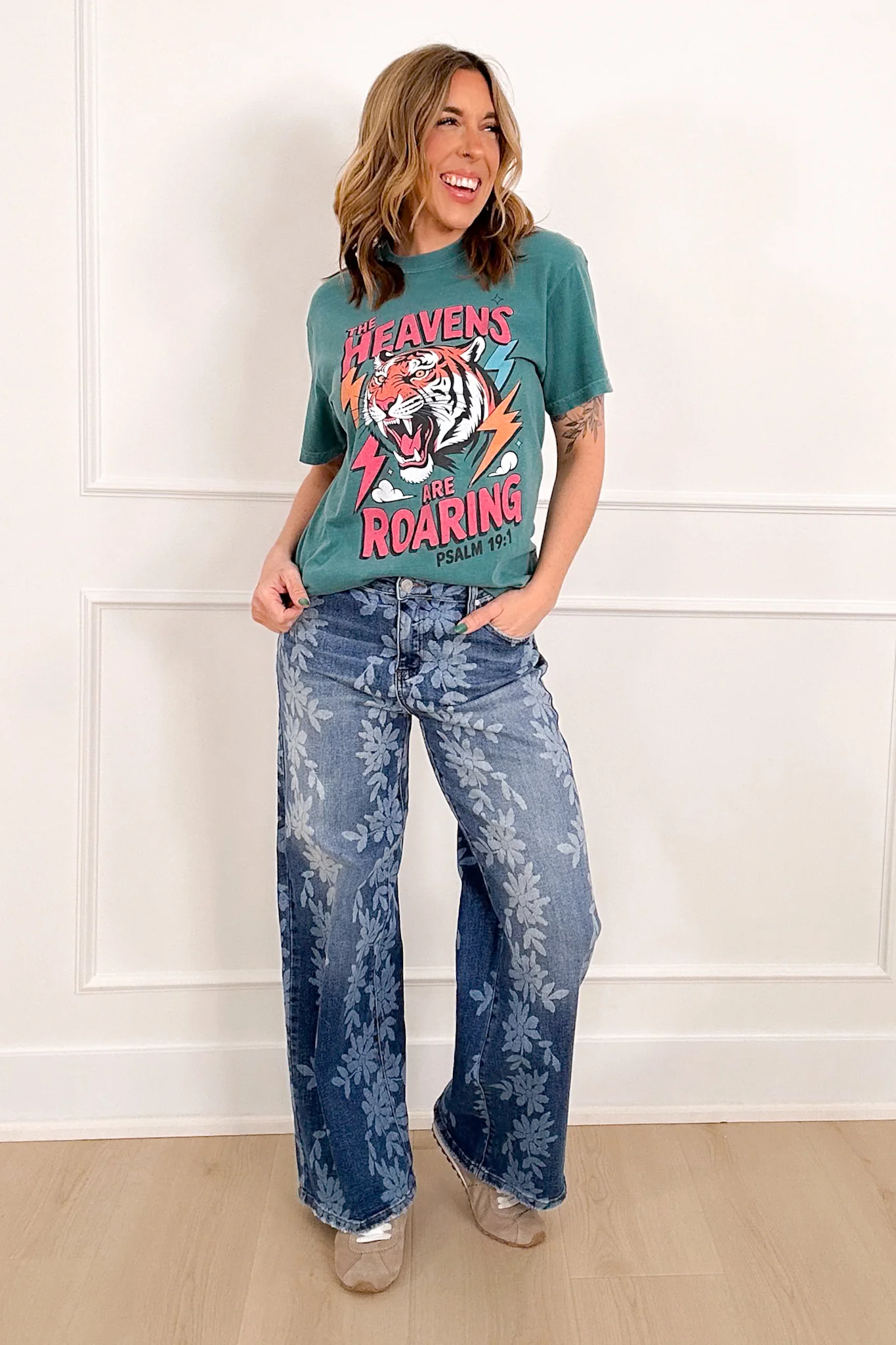 Plus/Reg Short Sleeve "The Heavens Are Roaring" Graphic Tee - Image 2