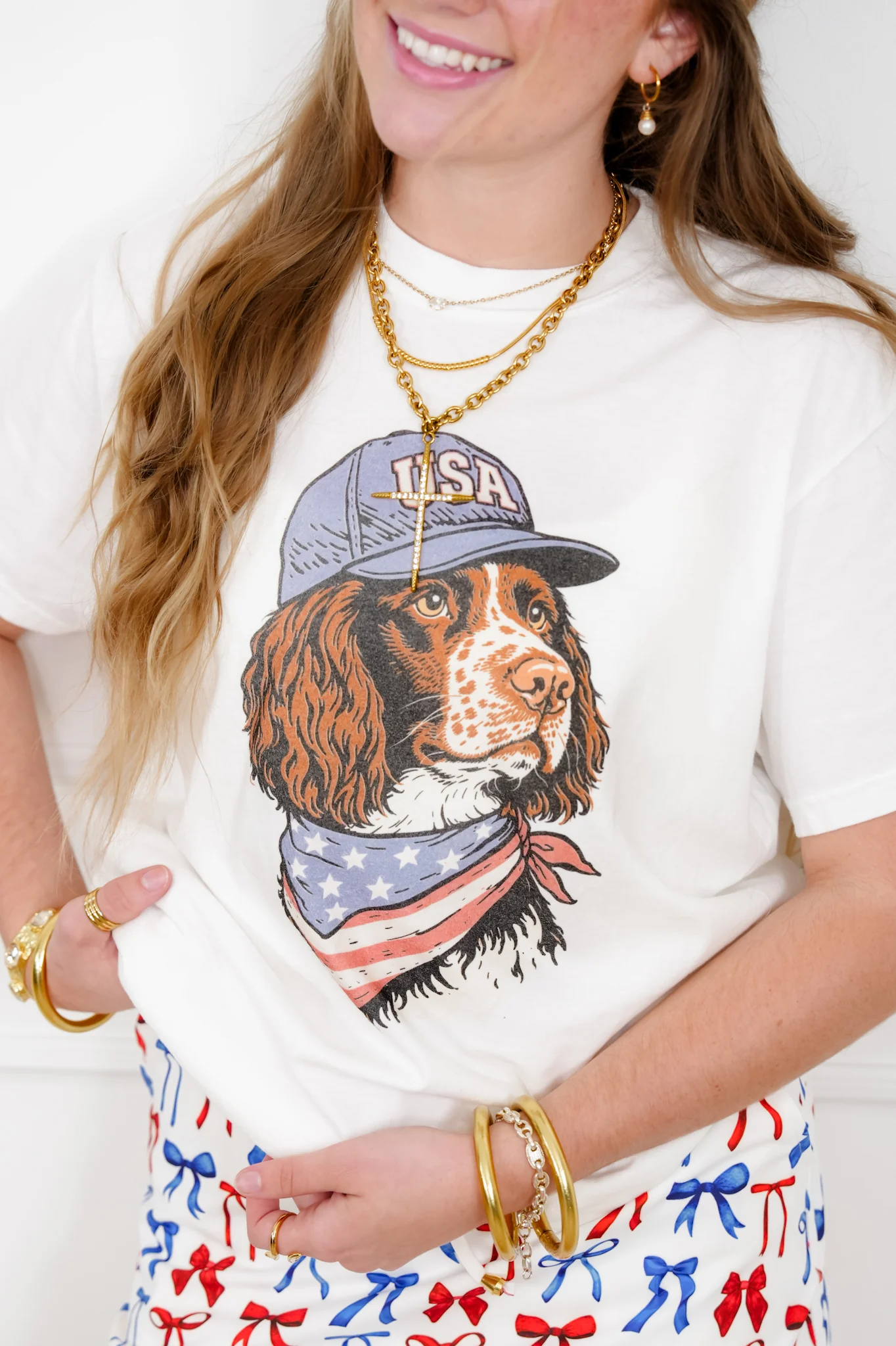 Plus/Reg Short Sleeve "USA Dog" Graphic Tee - Image 3