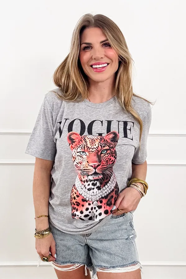 Plus/Reg Short Sleeve "Vogue" Graphic Tee - Image 3