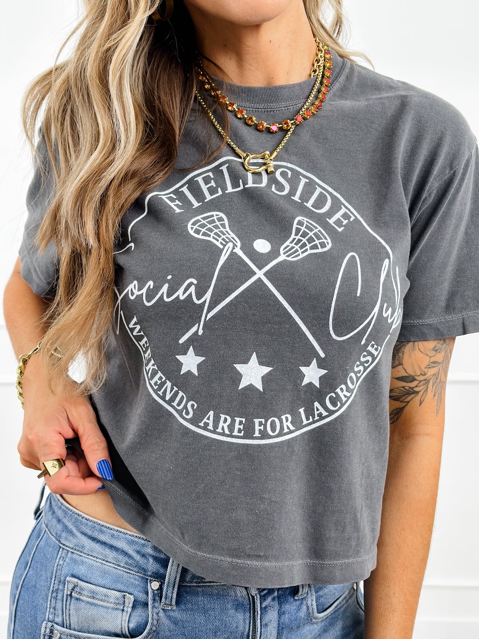 Plus/Reg Short Sleeve "Weekends Are For Lacrosse" Graphic Tee - Image 2