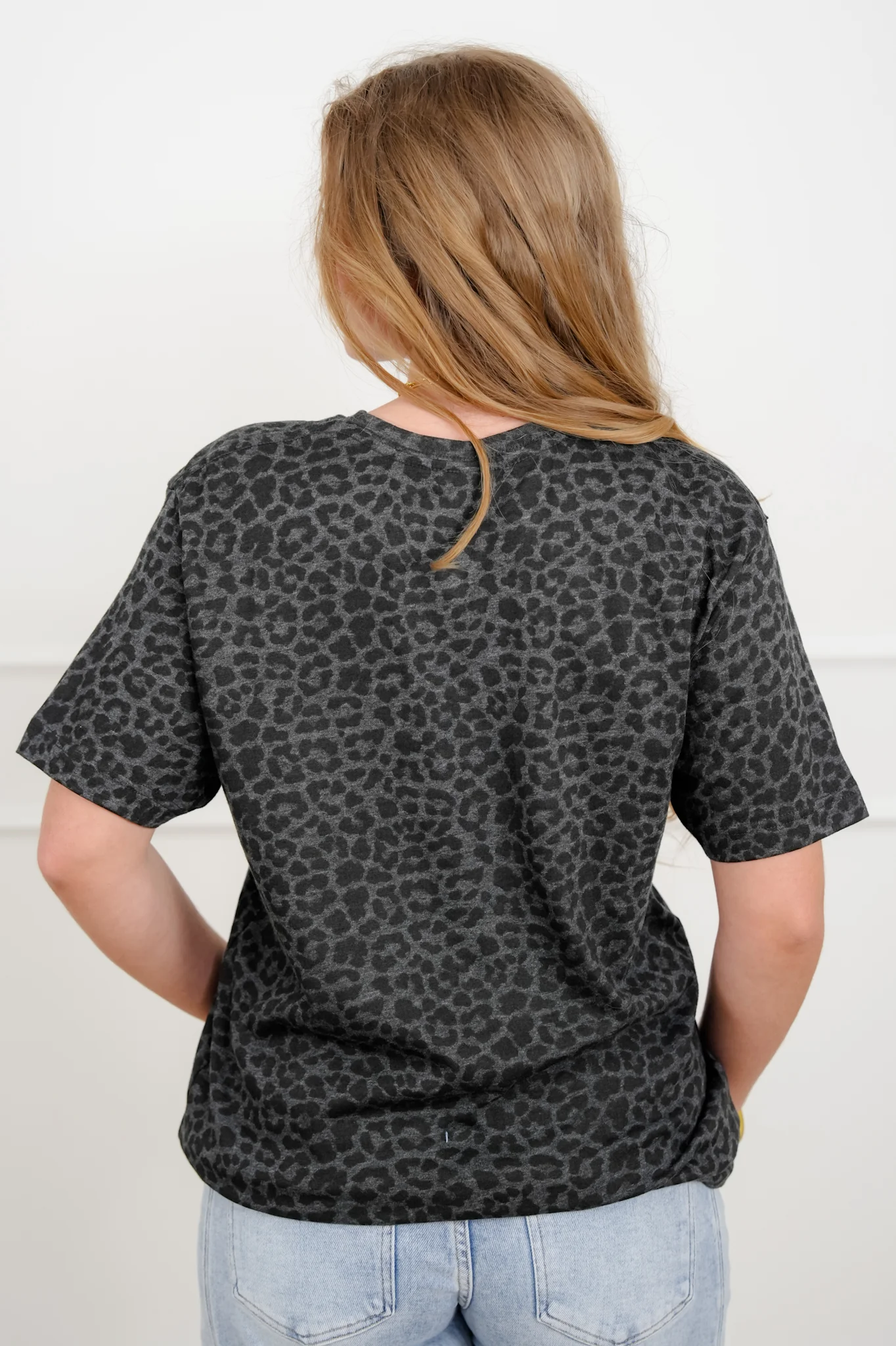 Plus/Reg Short Sleeve "When All Else Fails, God Doesn't" Leopard Print Graphic Tee - Image 5
