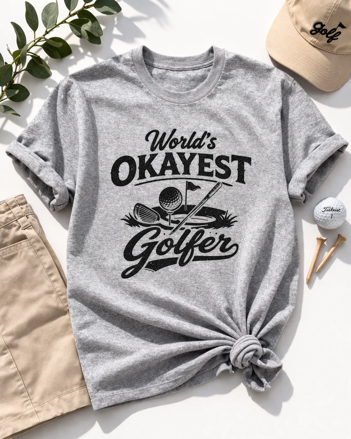 Plus/Reg Short Sleeve "World's Okayest Golfer" Graphic Tee