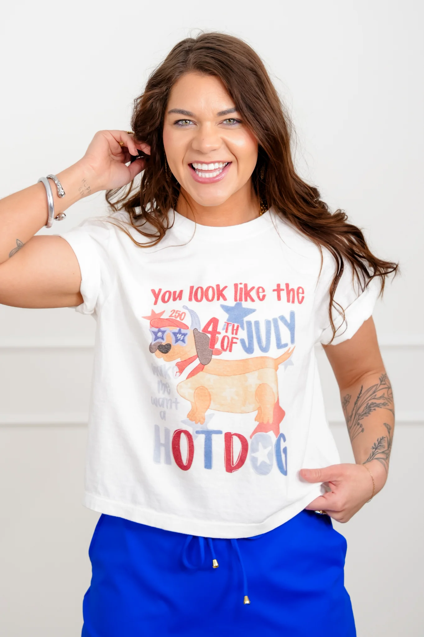 Plus/Reg Short Sleeve "You Look Like The 4th Of July..." Graphic Tee - Image 2