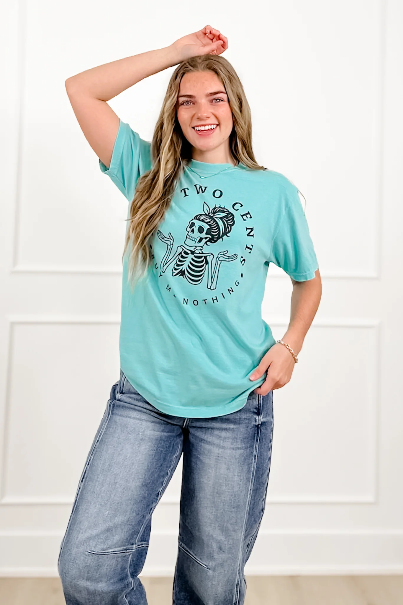 Plus/Reg Short Sleeve "Your Two Cents..." Graphic Tee - Image 2