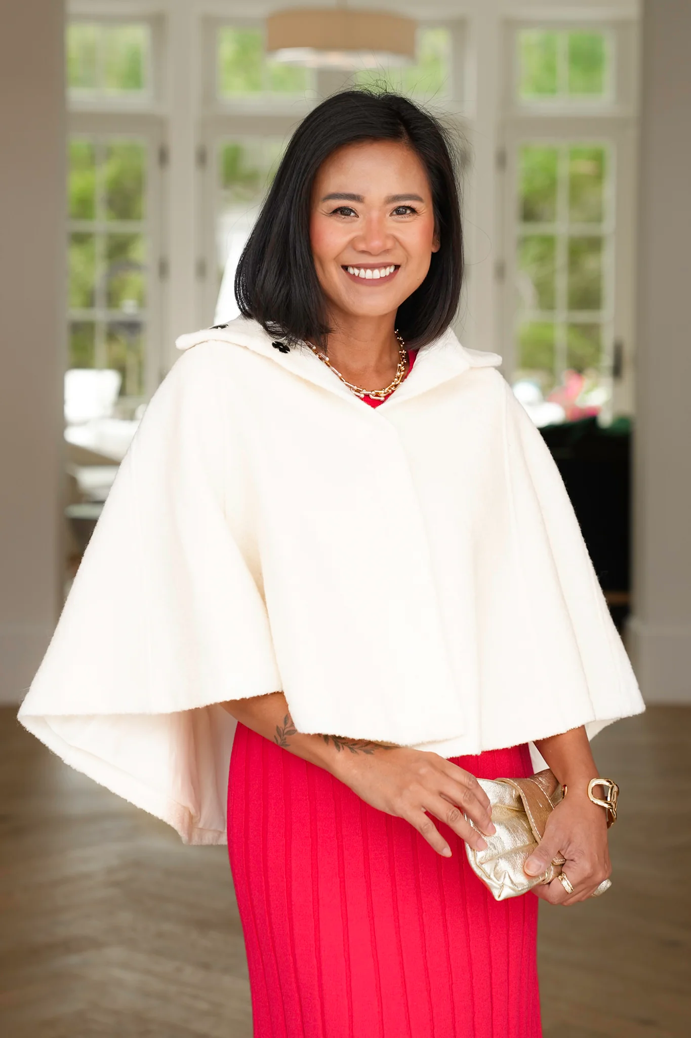 Plus/Reg Sleeveless Snap Button Cape - Image 2