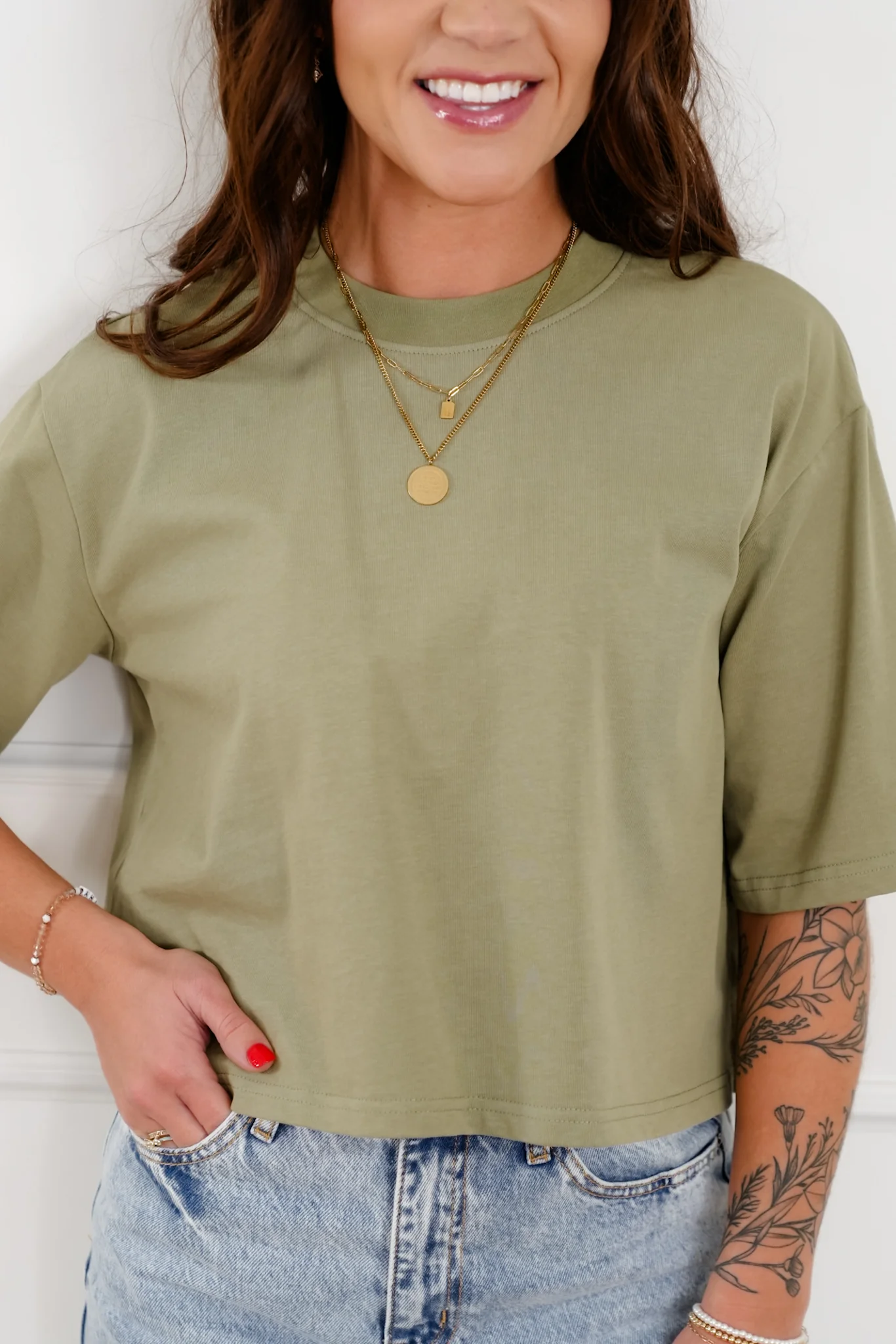Plus/Reg "The Marlow" Nico Threads Short Sleeve Crew Neck Top - Image 2