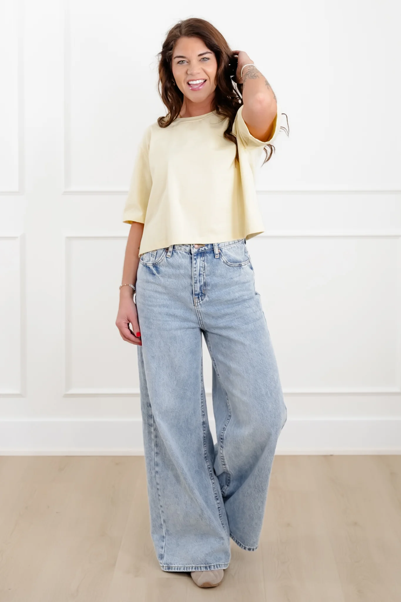 Plus/Reg "The Marlow" Nico Threads Short Sleeve Crew Neck Top - Image 3