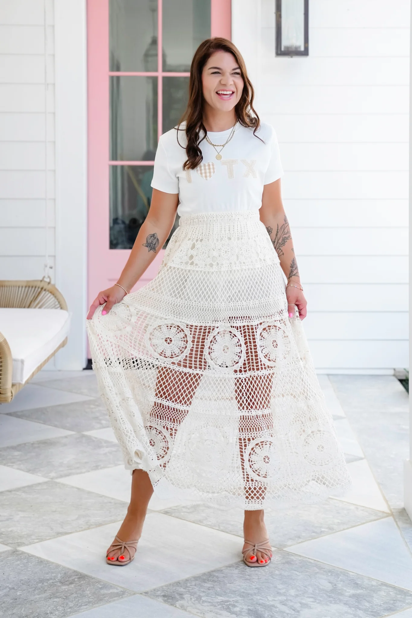 POL Crochet Elastic Waist Skirt - Image 4