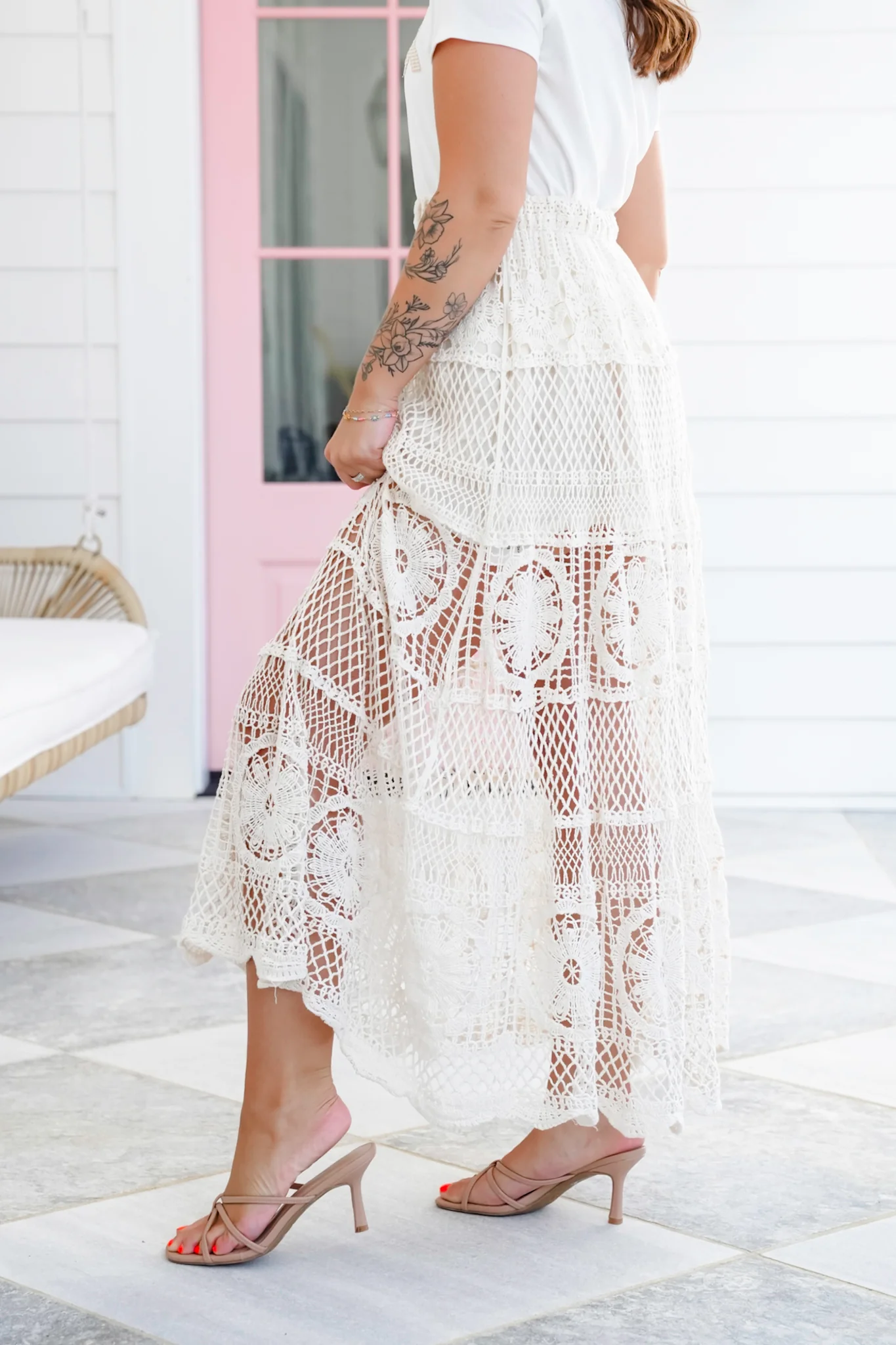 POL Crochet Elastic Waist Skirt - Image 7