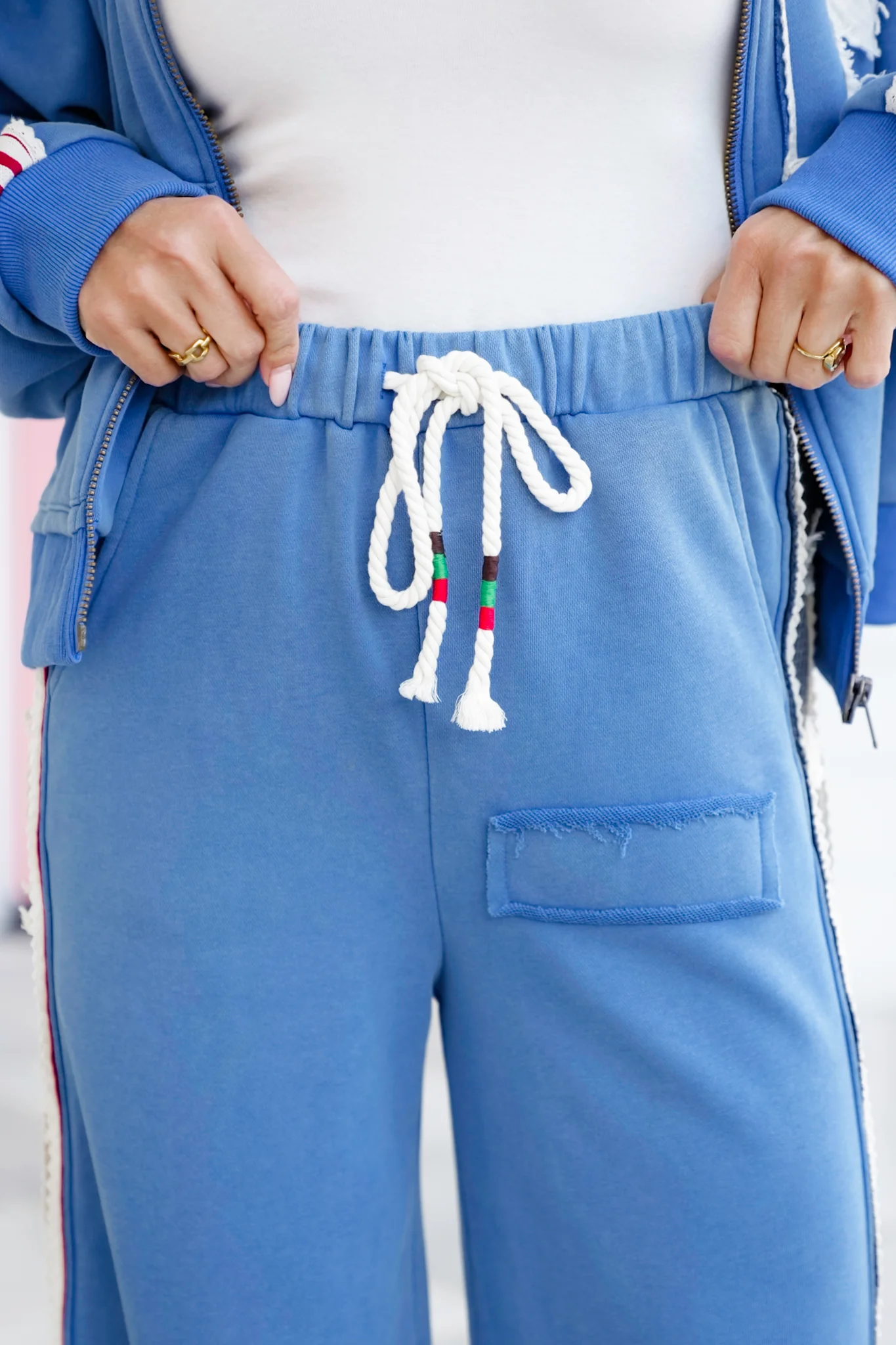 POL Elastic Waist Joggers with Star Print - Image 5