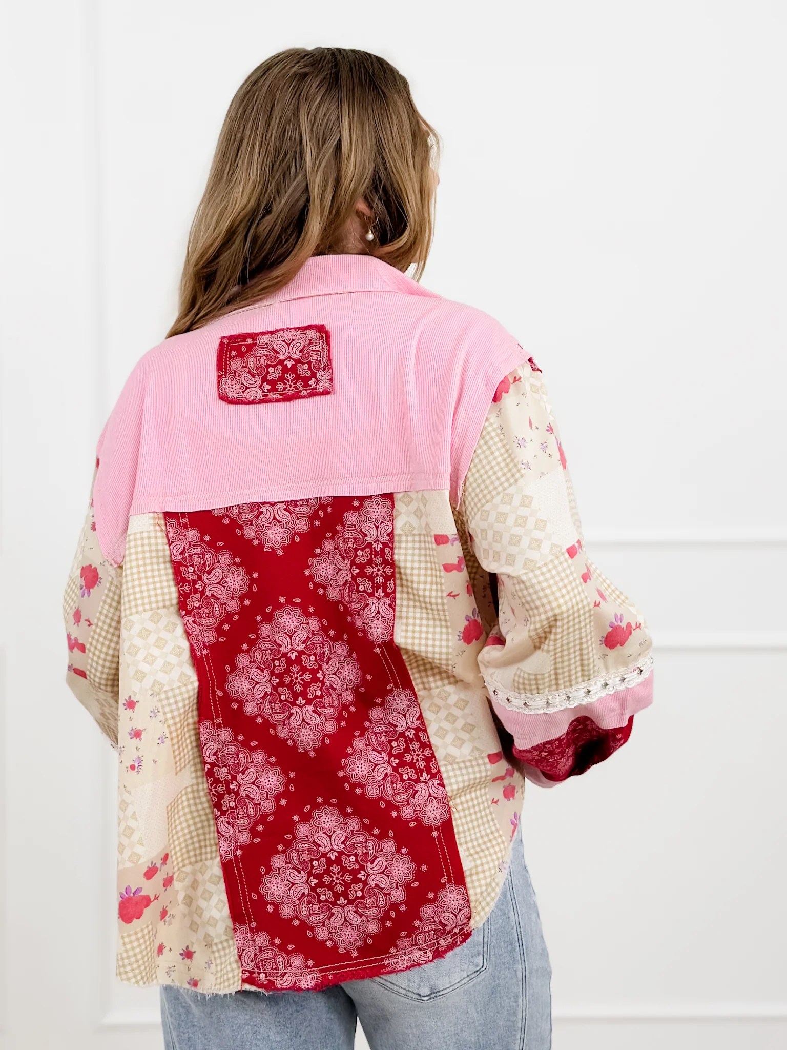 POL Multi Print Long Sleeve Button Up Jacket - Image 4