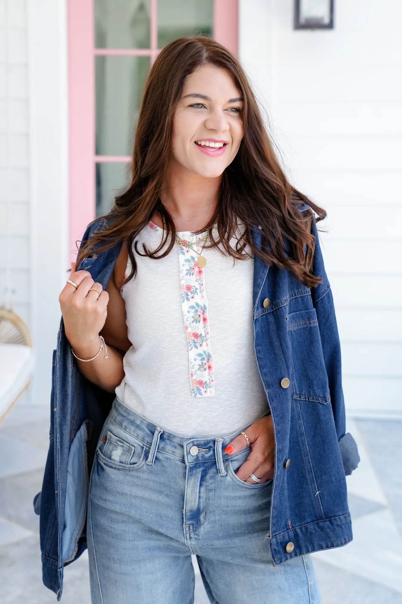 POL Sleeveless Knit Top with Floral Detail - Image 5