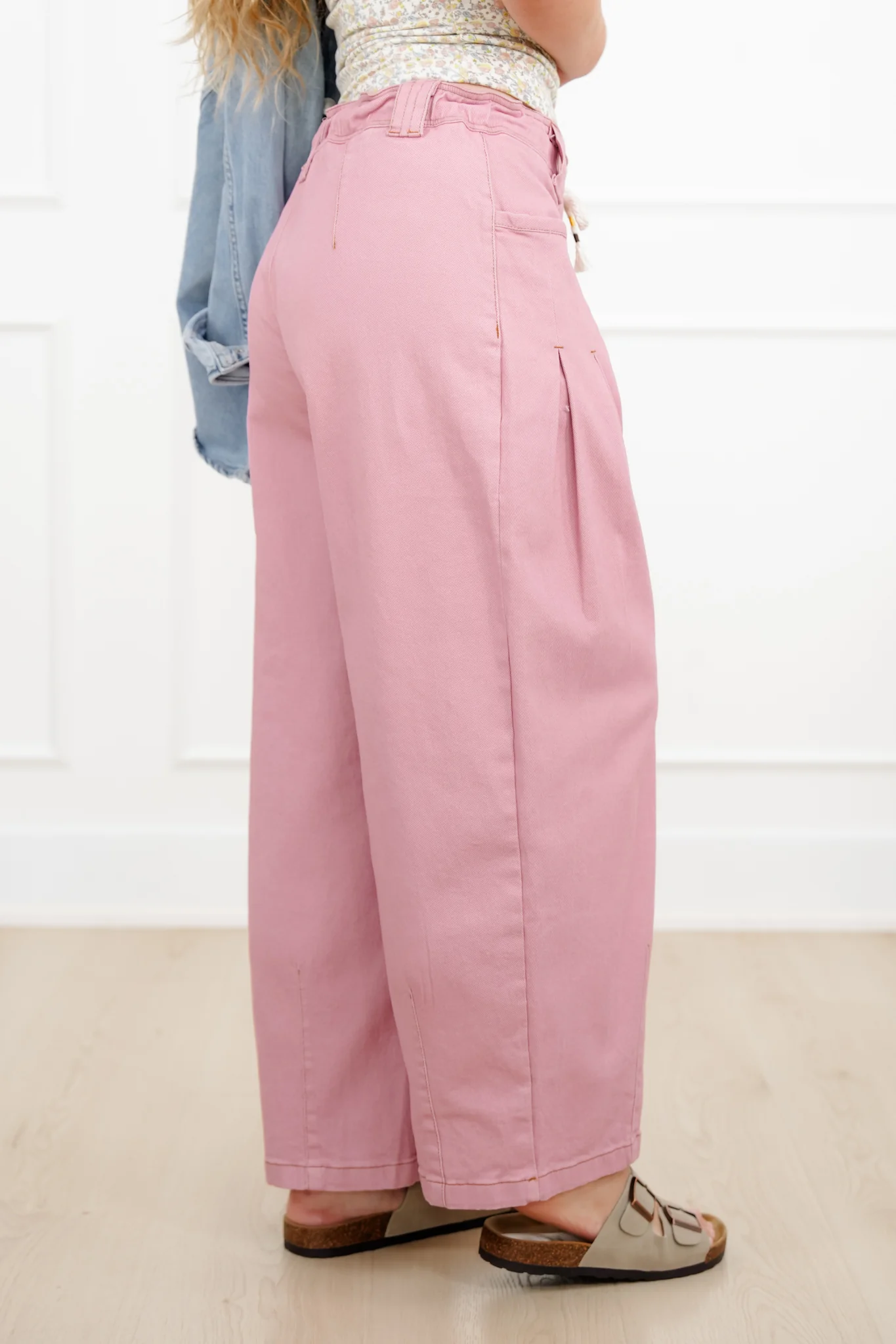 Pull On Barrel Pants with Pleated Detail - Image 5