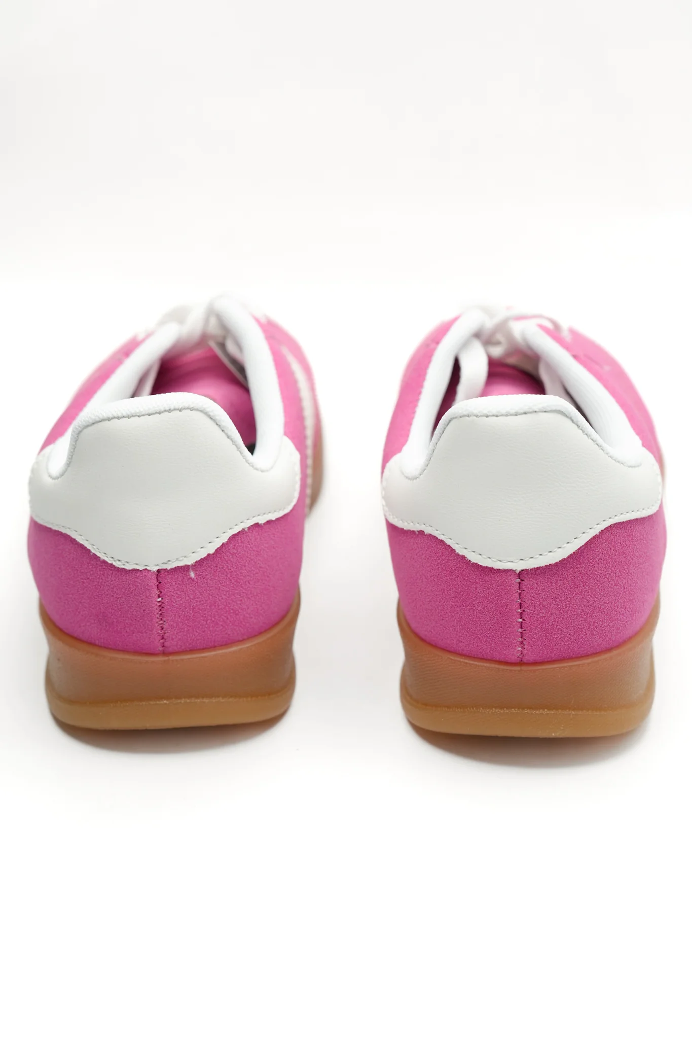 Retro Inspired Pink Soft Suede Sneaker - Image 4