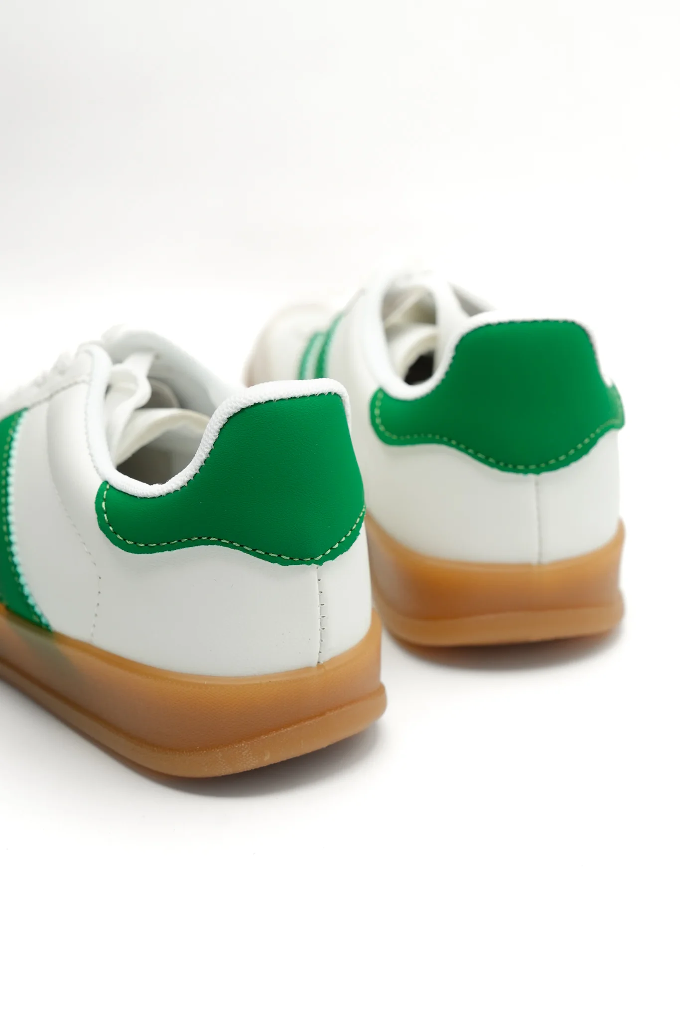 Retro Stripe Lace Up Gum Sole Sneakers - Image 3