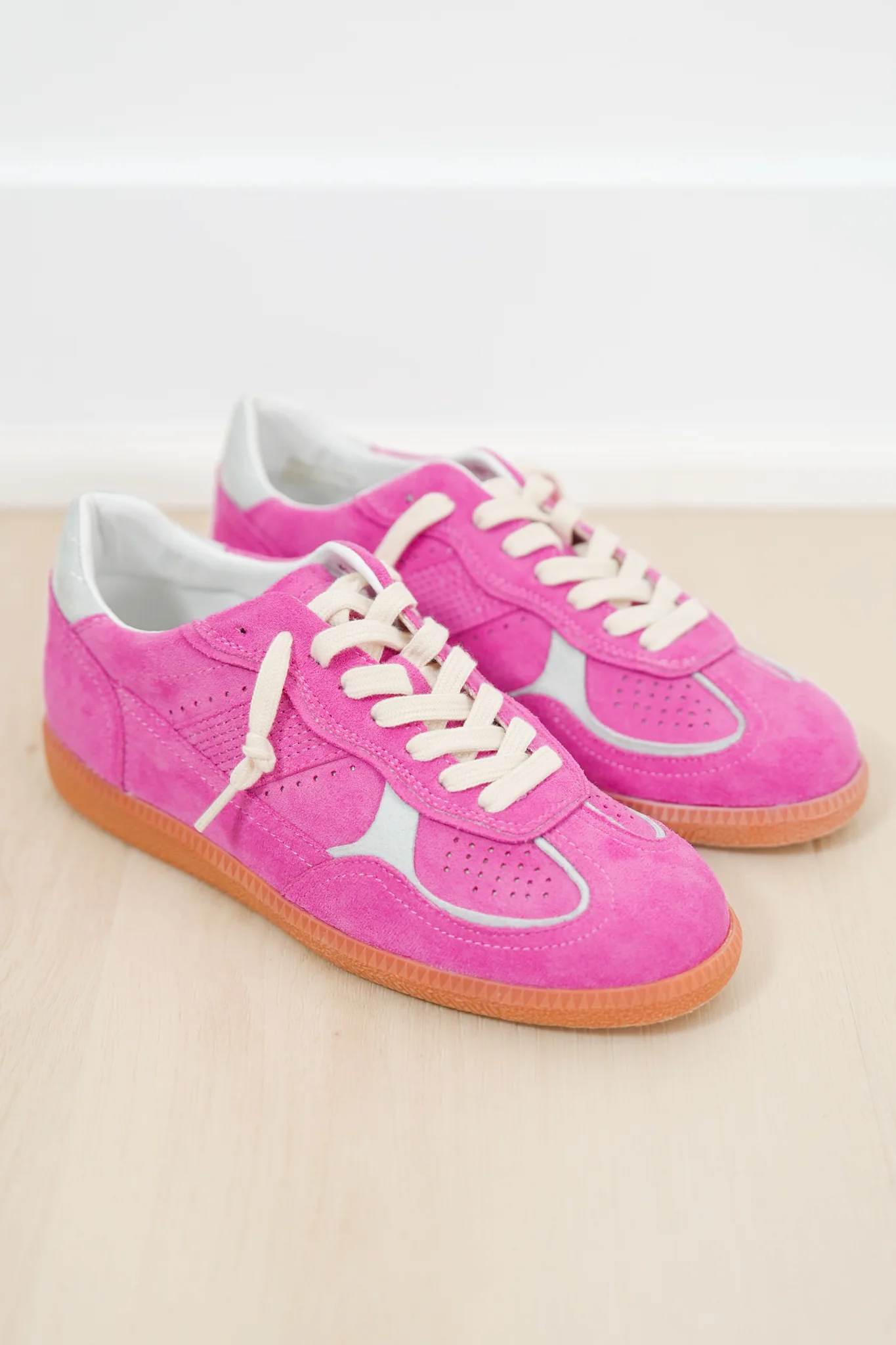 Retro Vegan Suede Lace Up Sneaker - Image 3