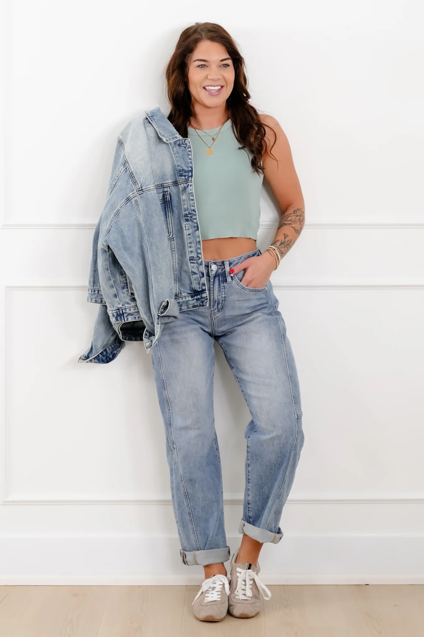 Ribbed Knit High Neck Cropped Tank Top - Image 8