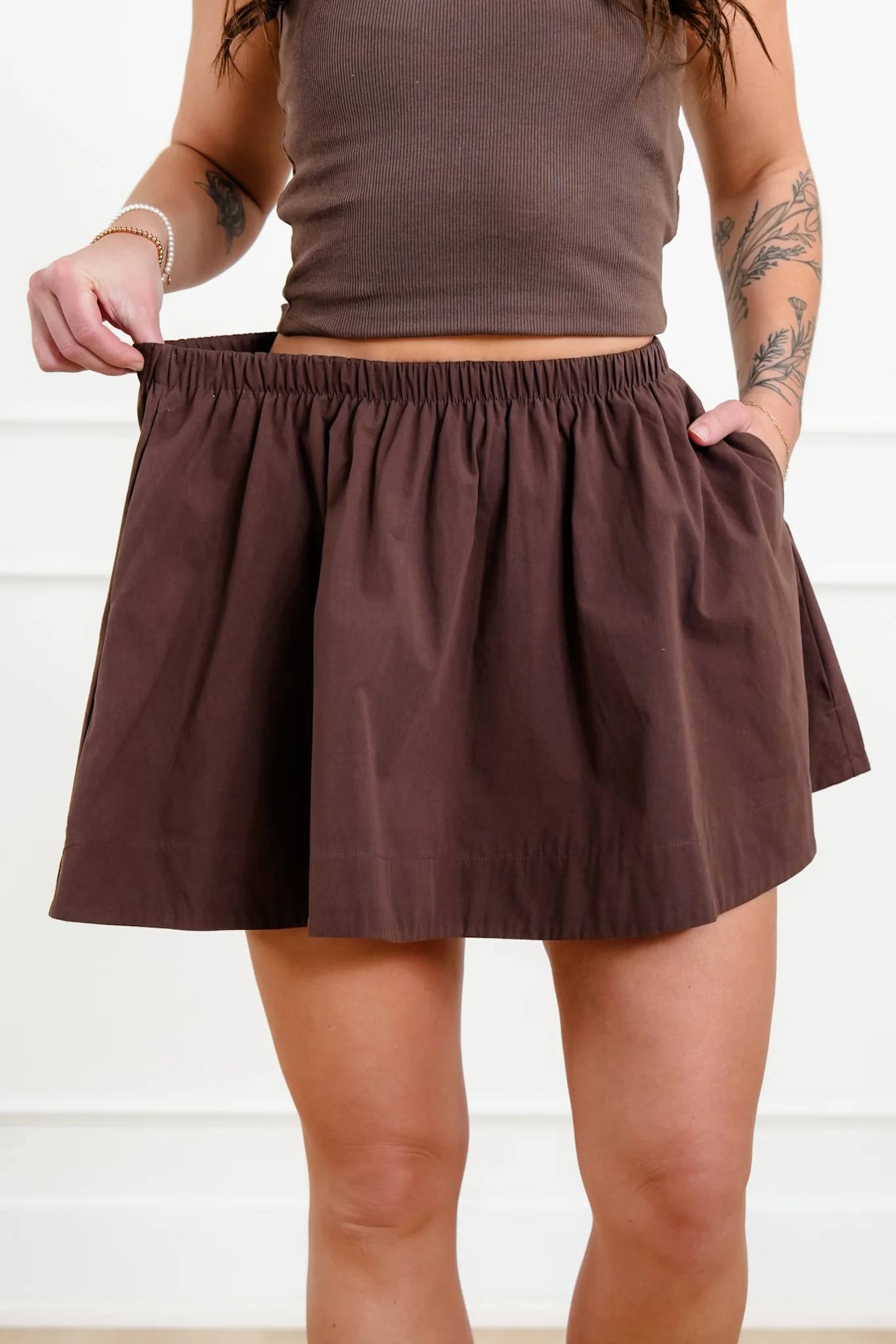 Ribbed Sleeveless Tank Top and Skirt Set - Image 9
