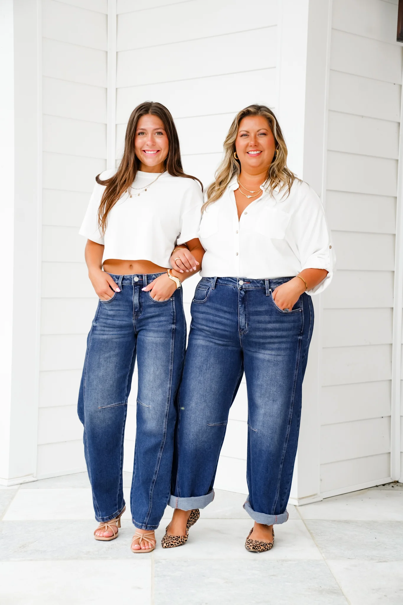 Restock! Risen High Rise Dark Wash Boyfriend Cuffed Barrel Jeans - Image 8