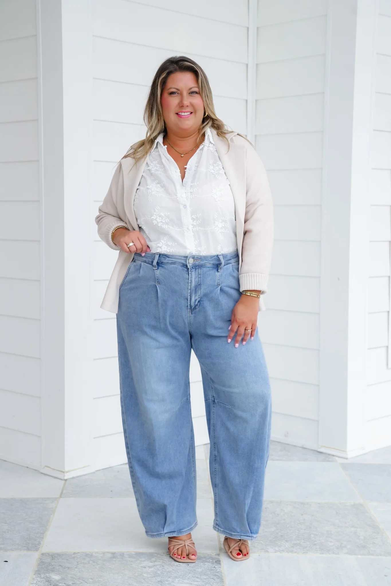 Risen The Easy Street Wide-Leg Pleated Barrel Jeans - Image 14