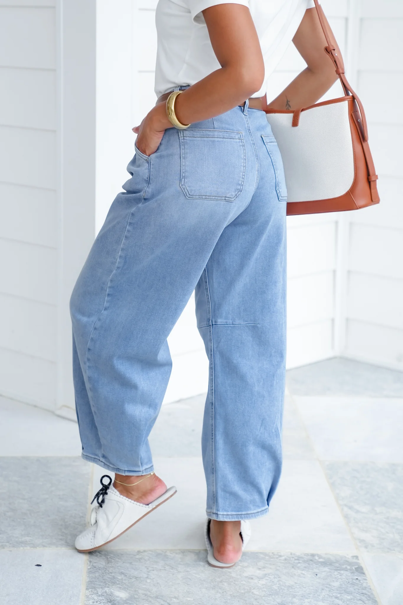 Risen The Easy Street Wide-Leg Pleated Barrel Jeans - Image 9