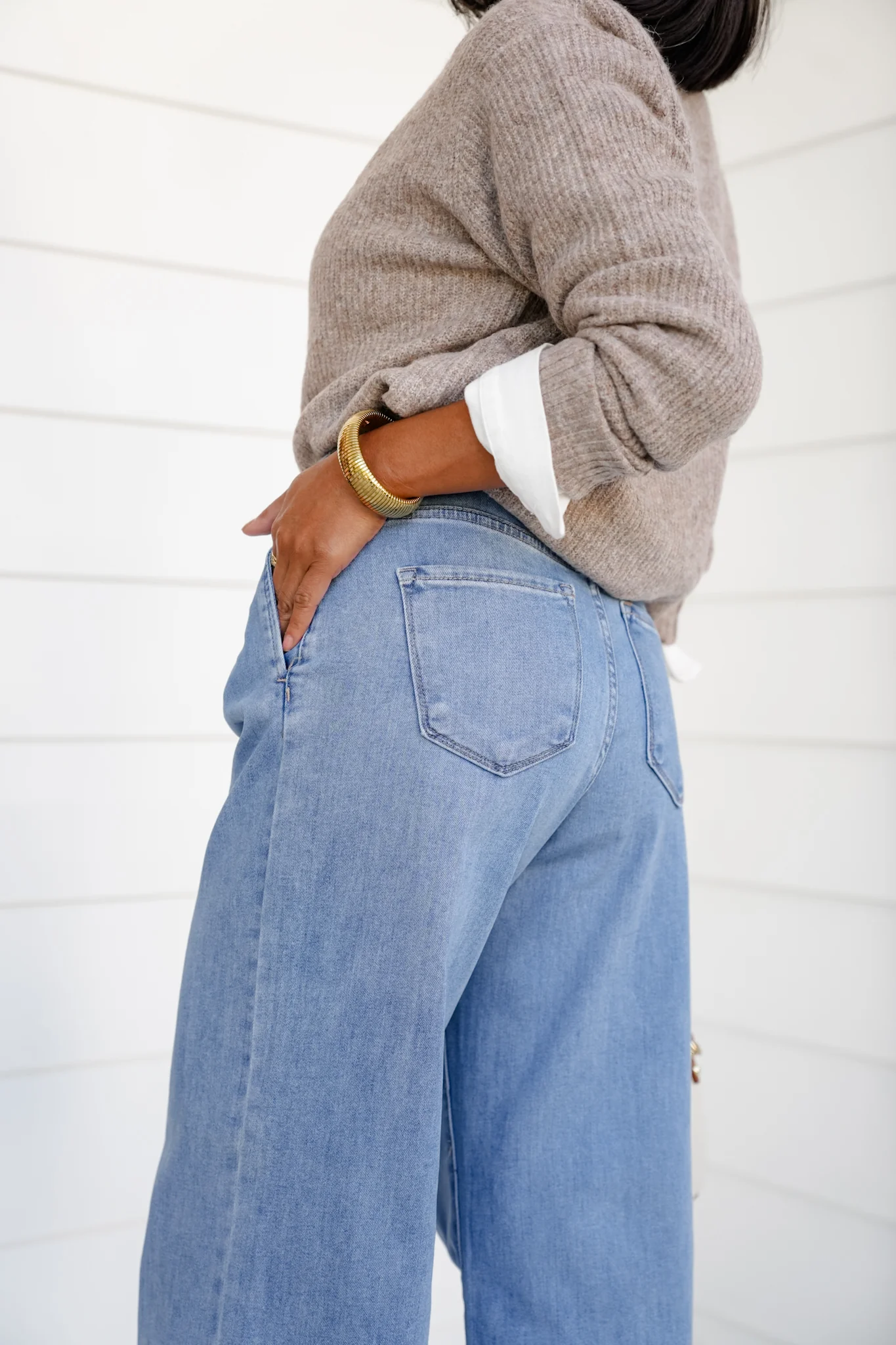 Risen The Windsor Relaxed Waist Wide Leg Jeans - Image 4