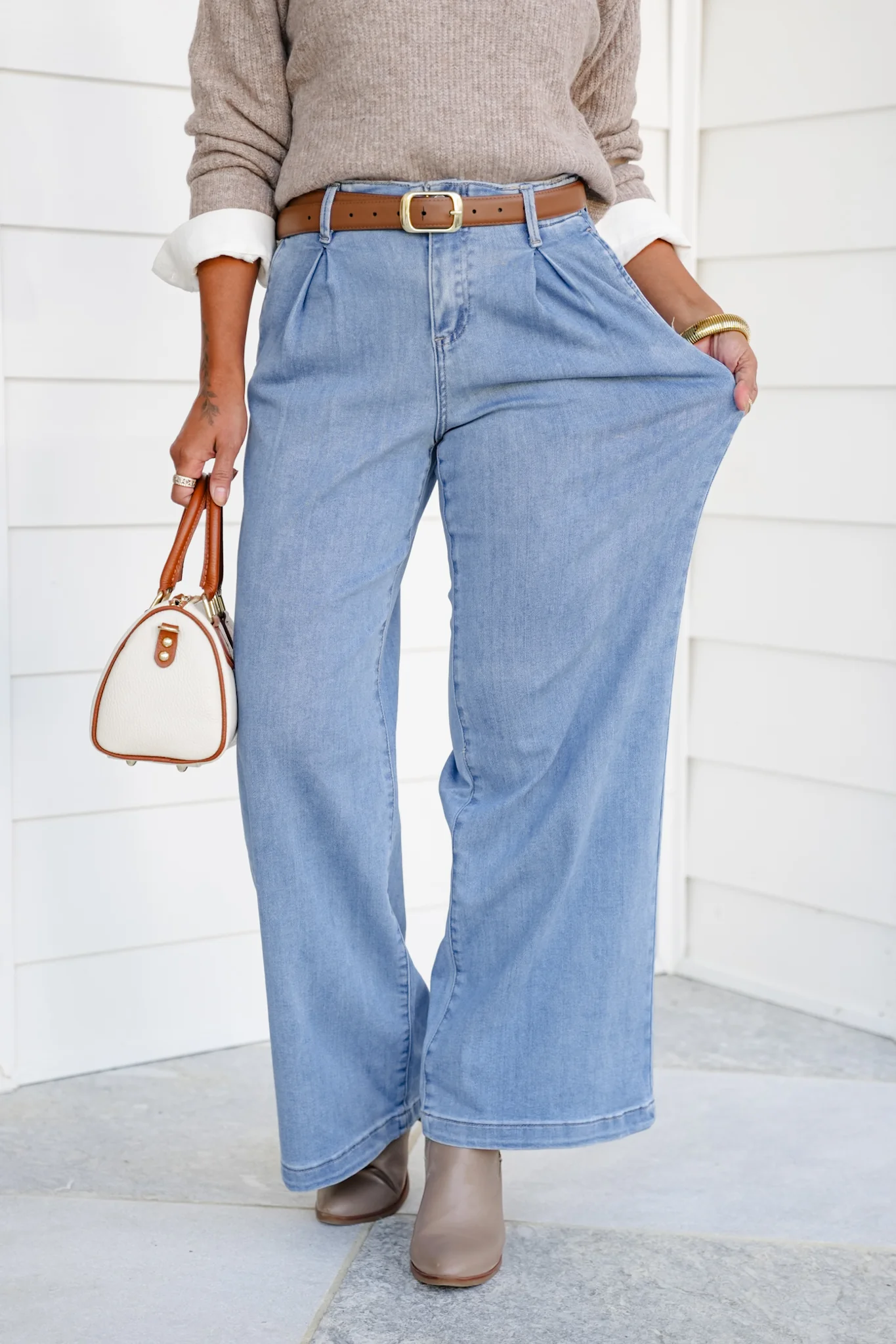 Risen The Windsor Relaxed Waist Wide Leg Jeans - Image 5