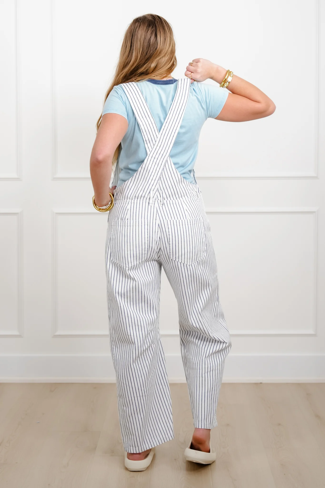 Rope Stripe Print Barrel Pants Overall - Image 6