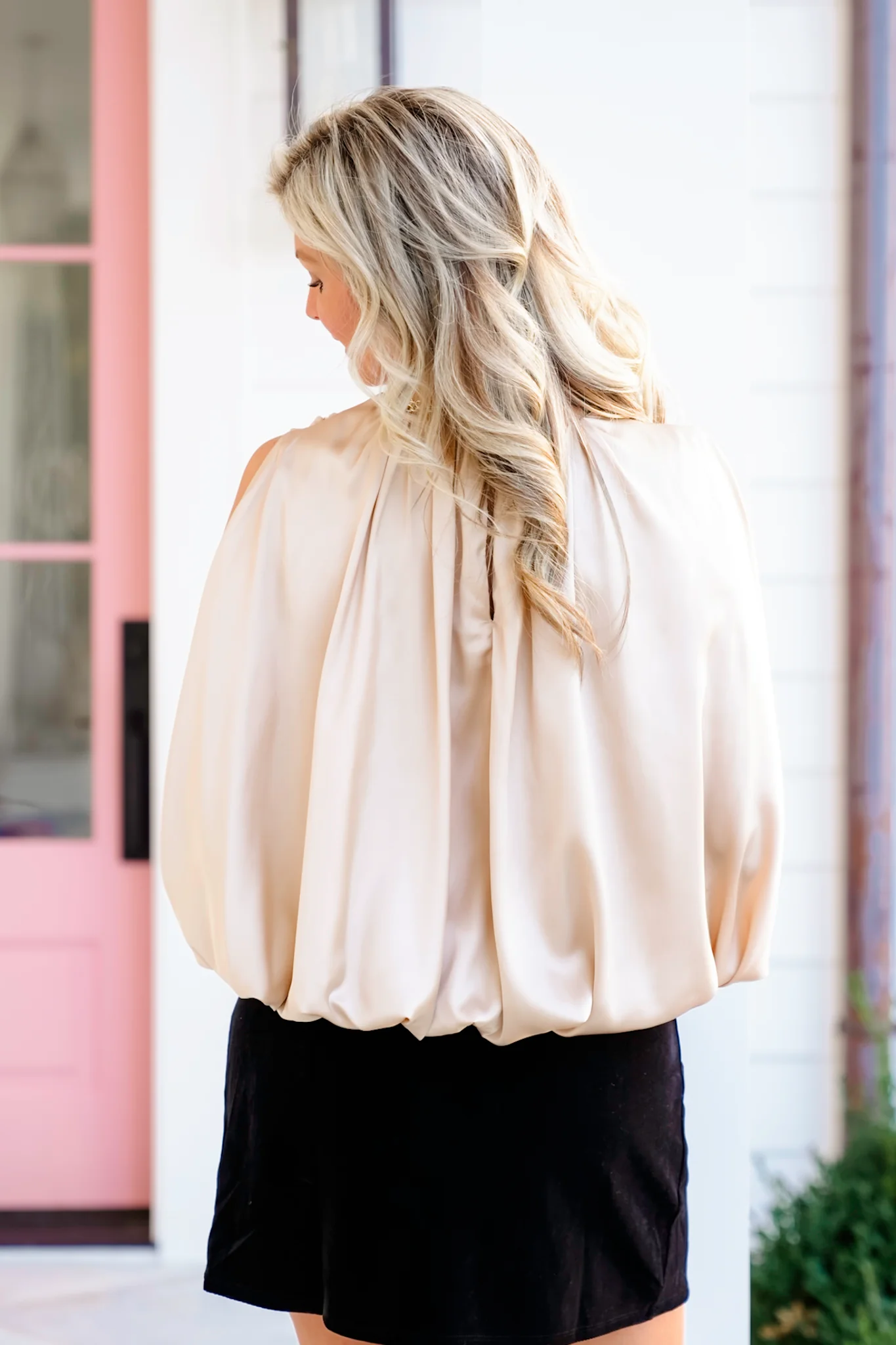 Satin Sleeveless Bubble Hem Blouse - Image 8