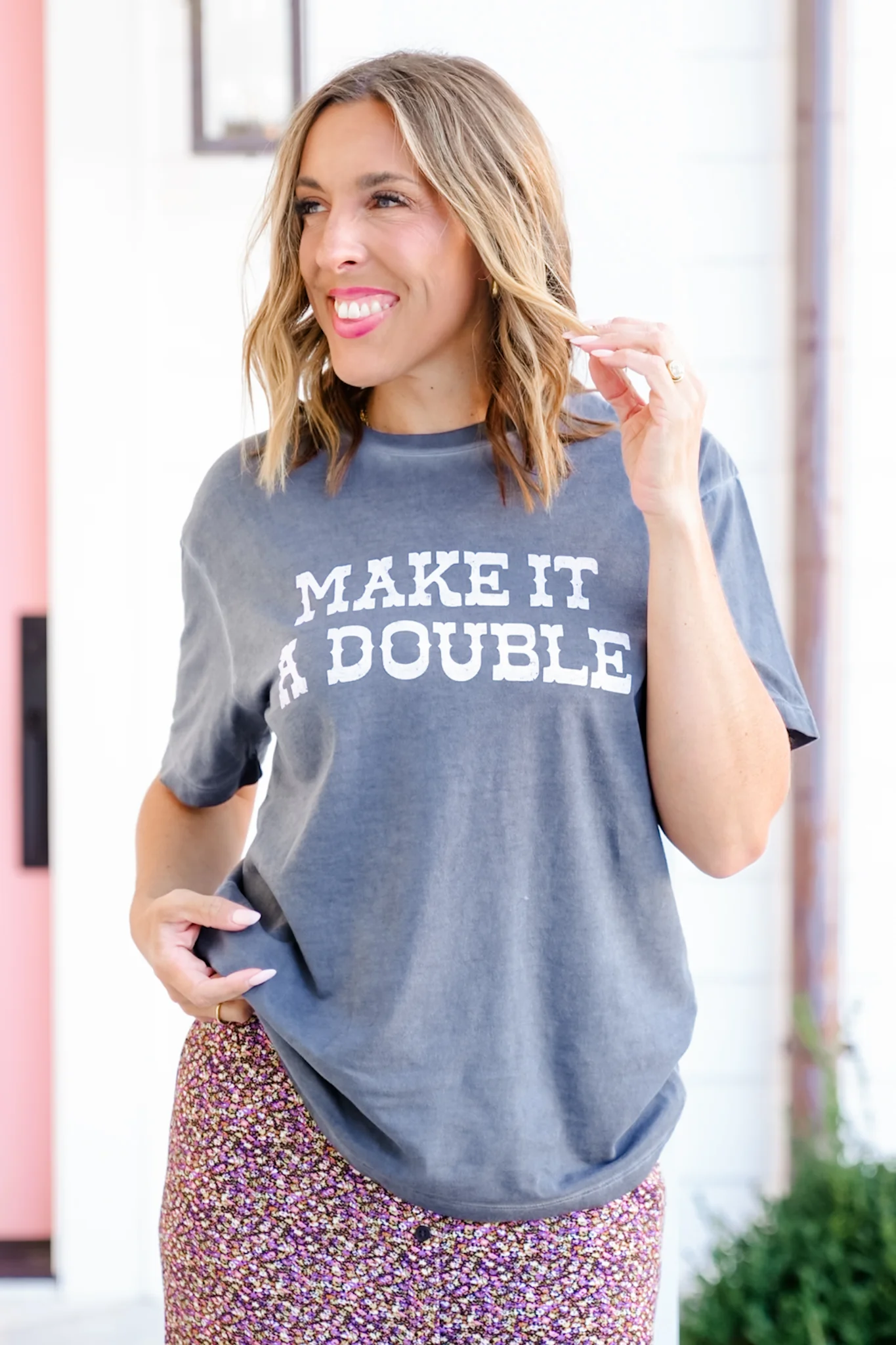 Short Sleeve "Make It A Double" Graphic Tee - Image 10