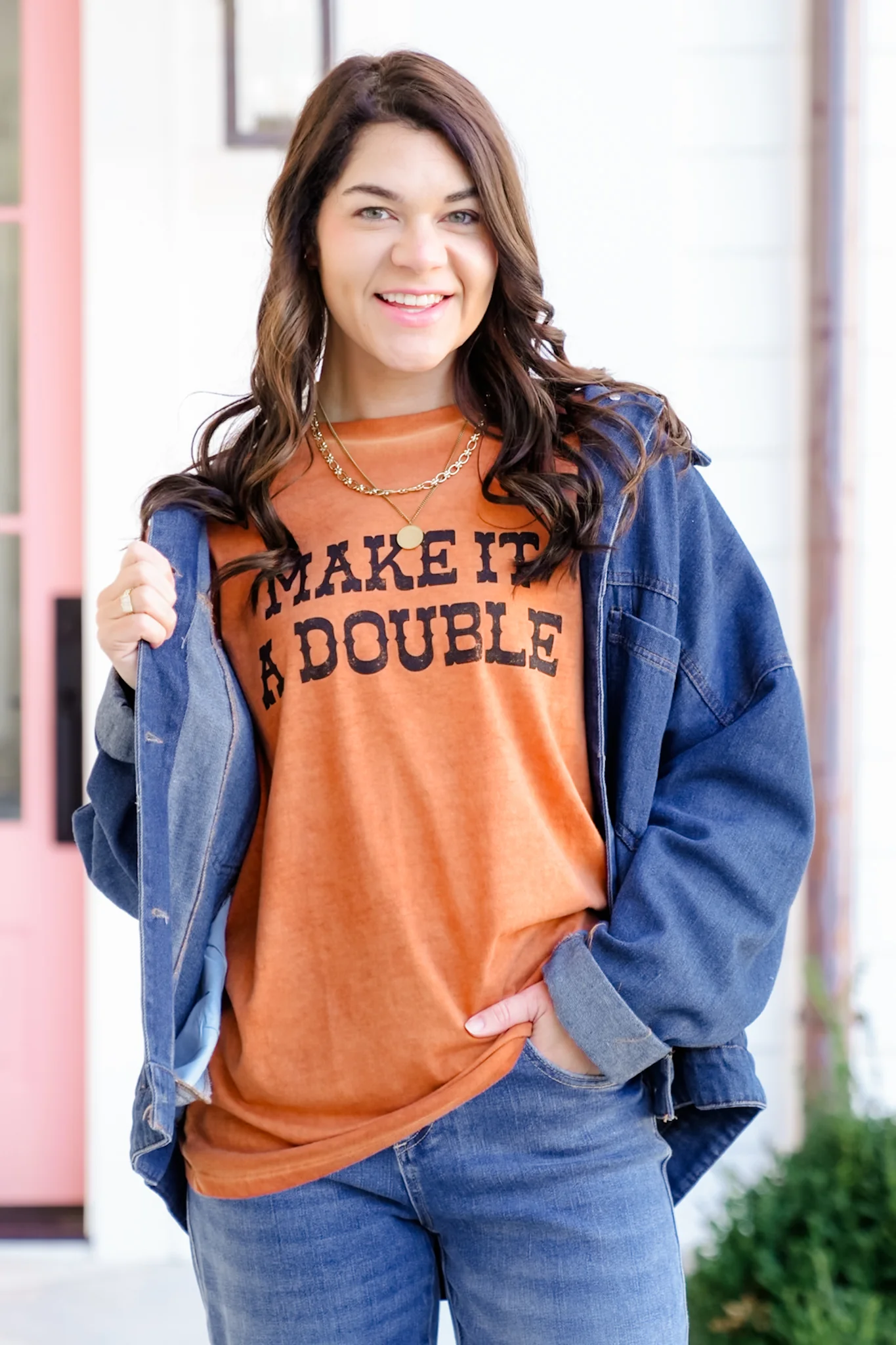 Short Sleeve "Make It A Double" Graphic Tee - Image 3