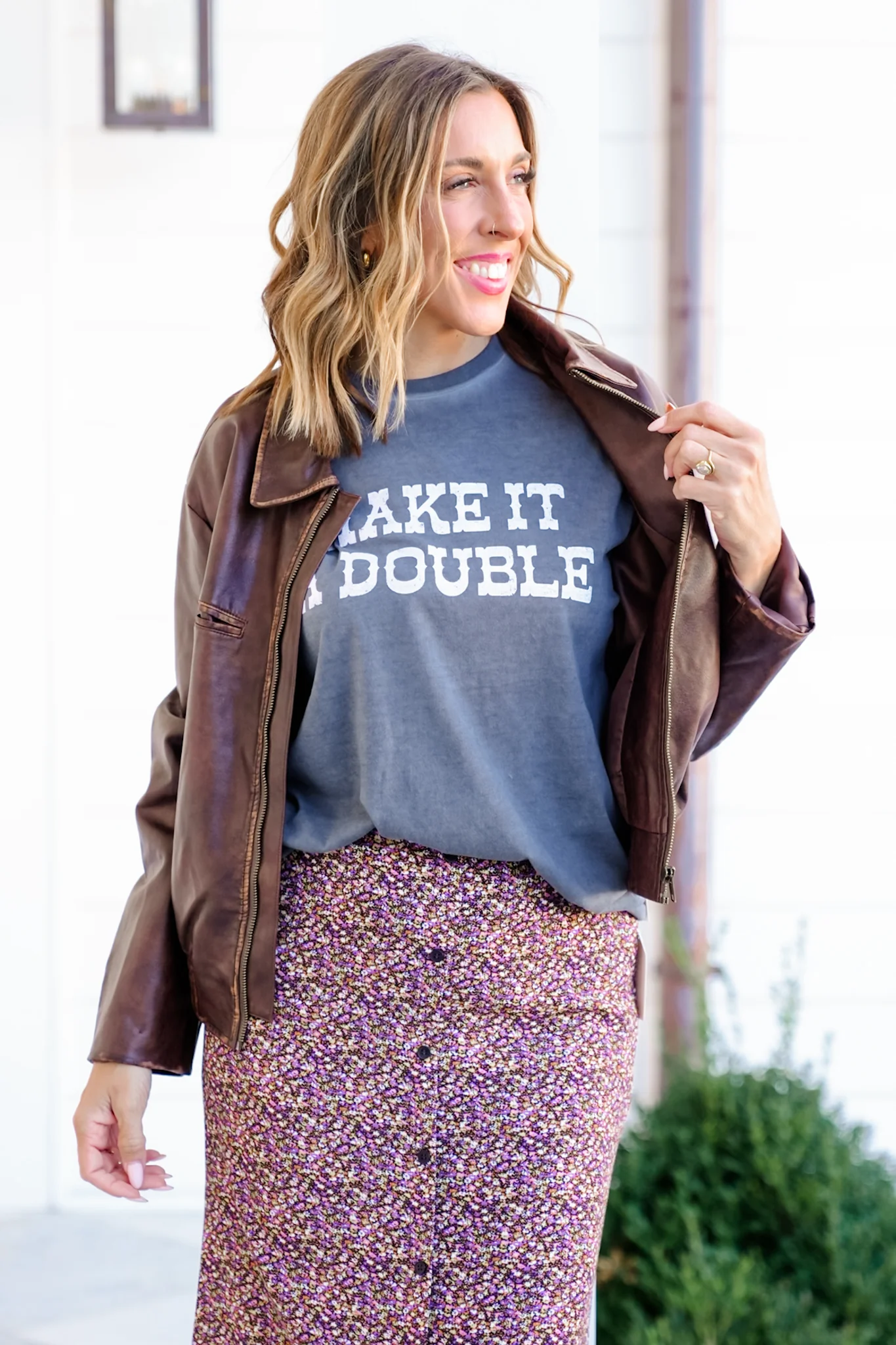Short Sleeve "Make It A Double" Graphic Tee - Image 4