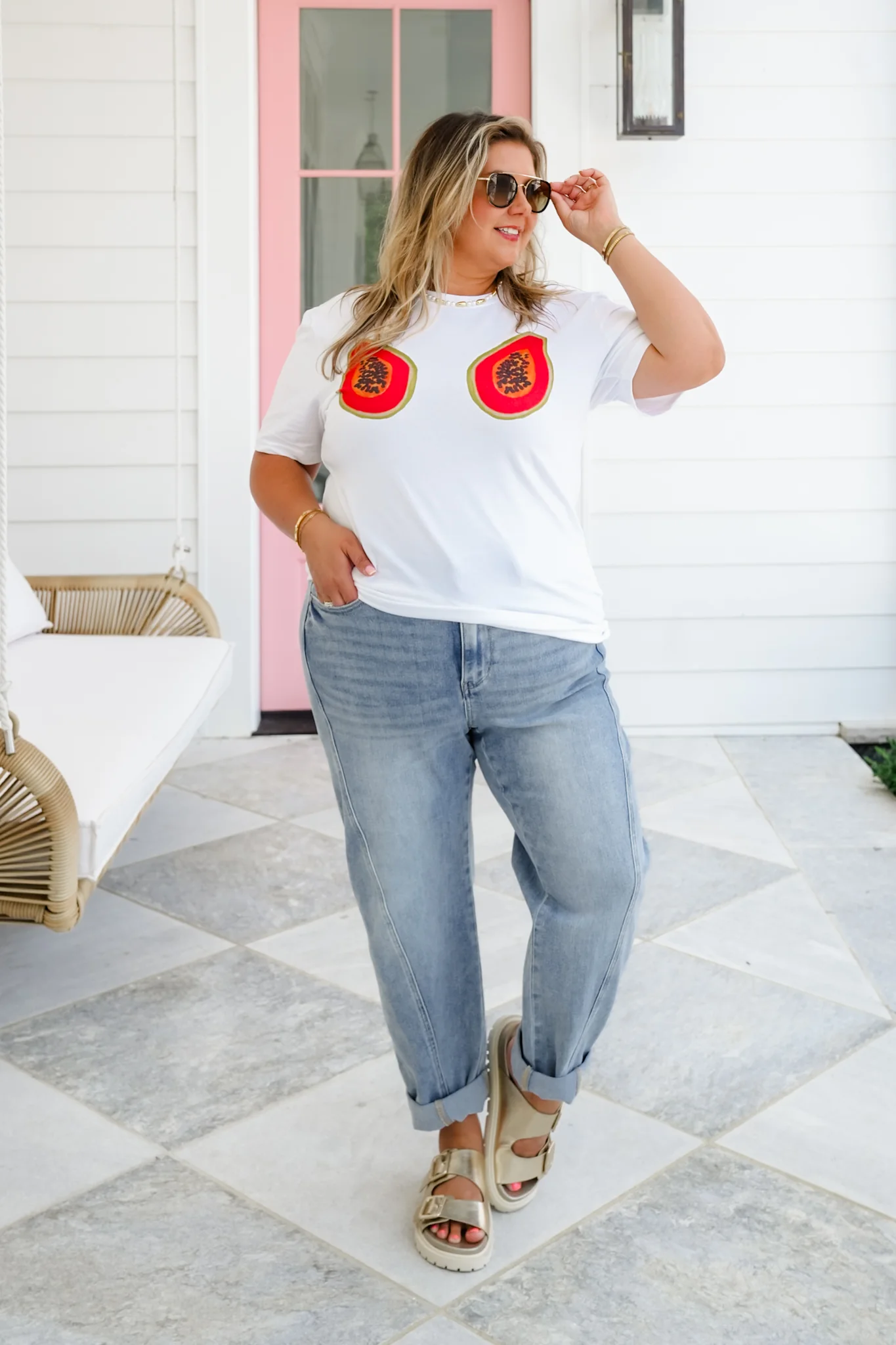 Short Sleeve Papaya Graphic Tee - Image 10