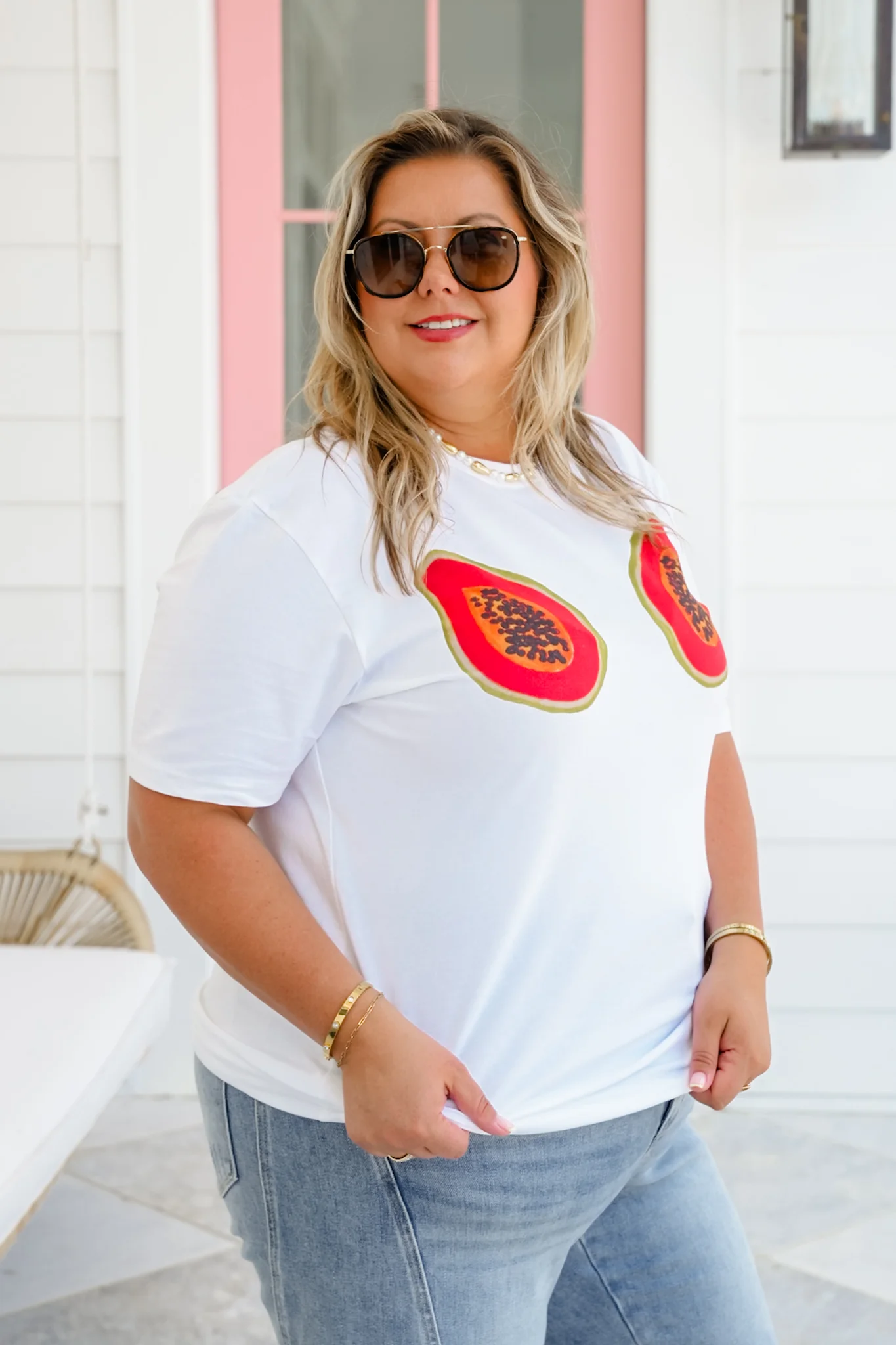 Short Sleeve Papaya Graphic Tee - Image 7